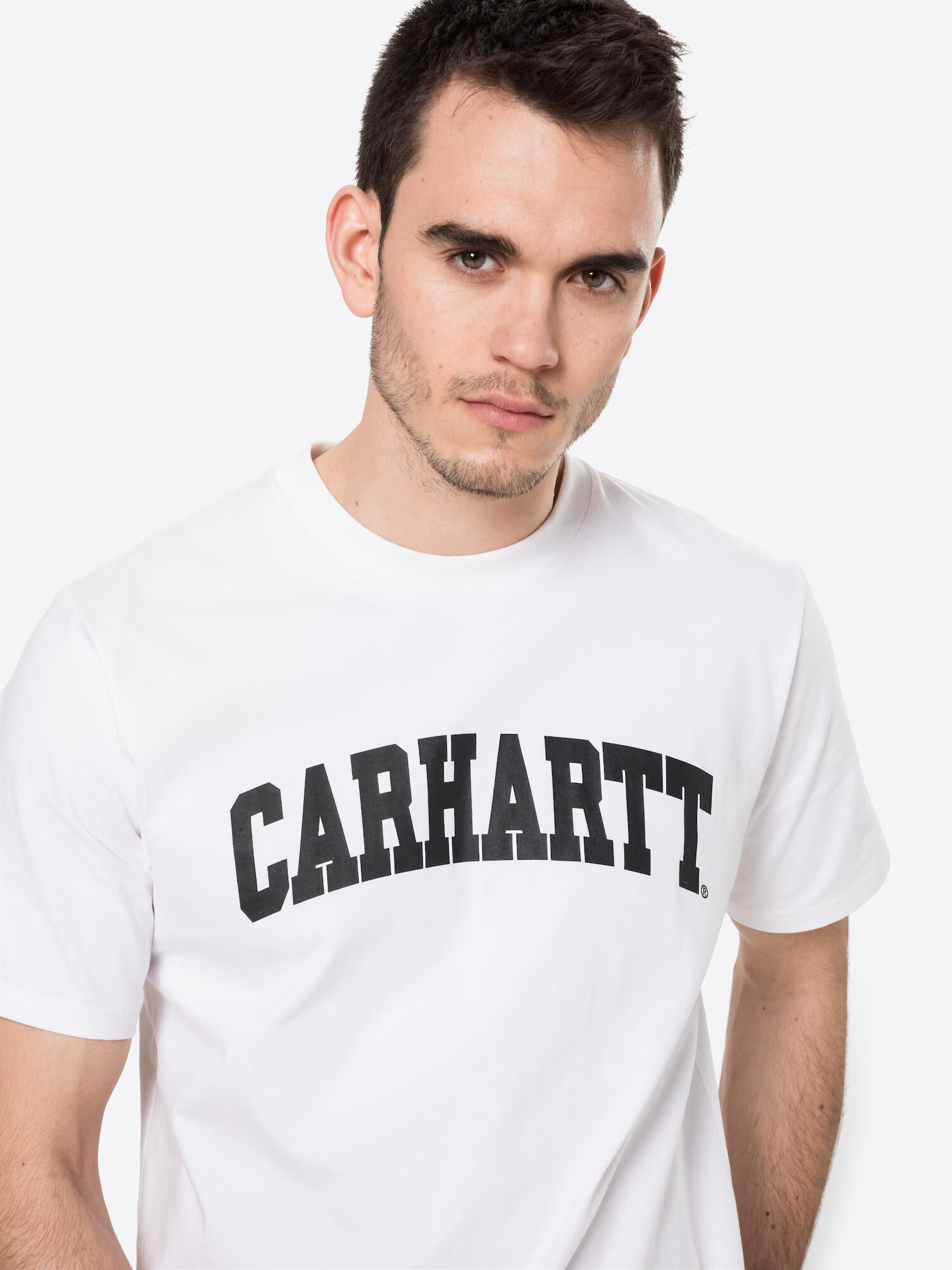 Carhartt WIP Tricou 'University' negru / alb murdar - Pled.ro