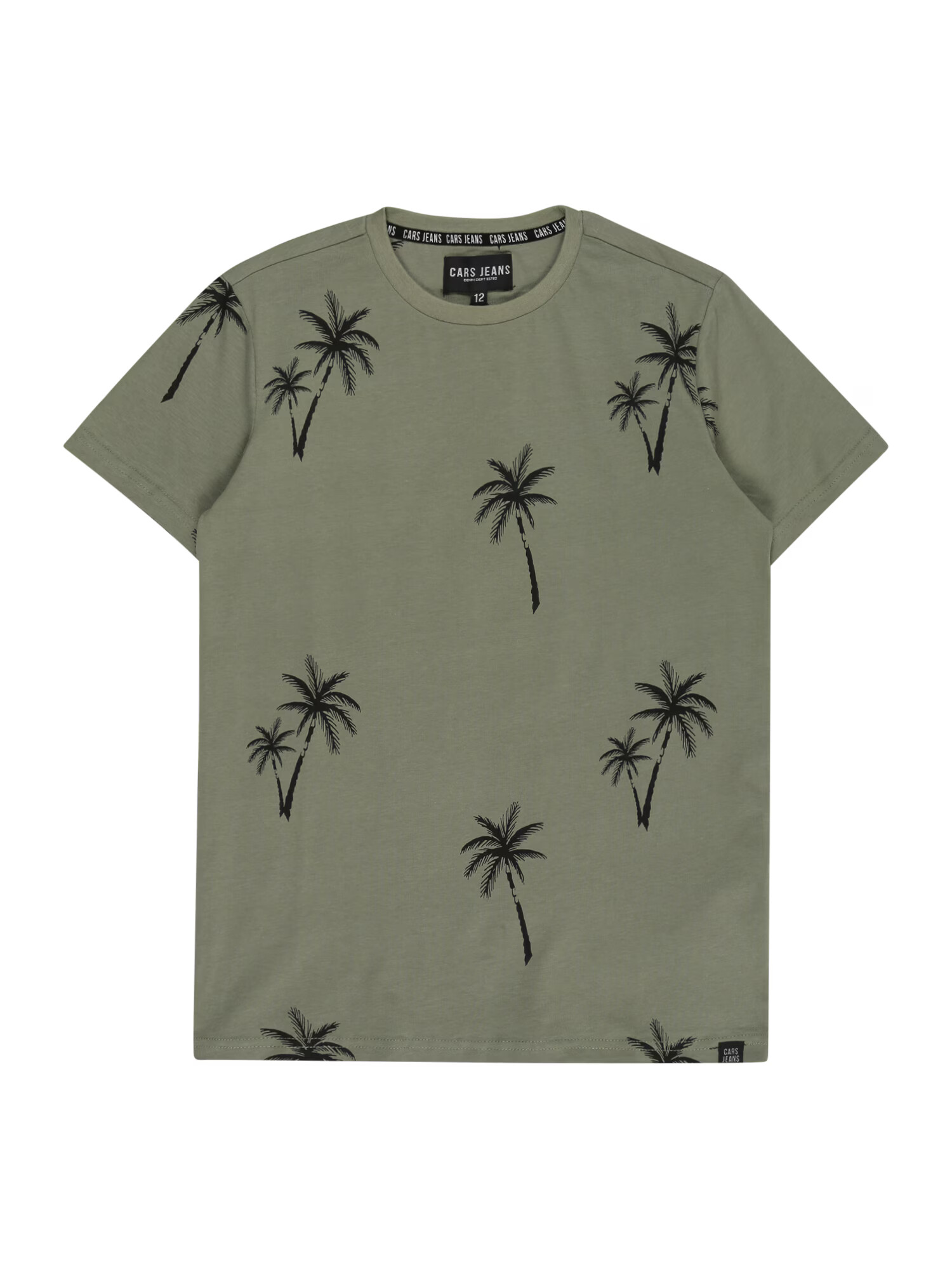 Cars Jeans Tricou 'PALMSER' oliv / negru - Pled.ro