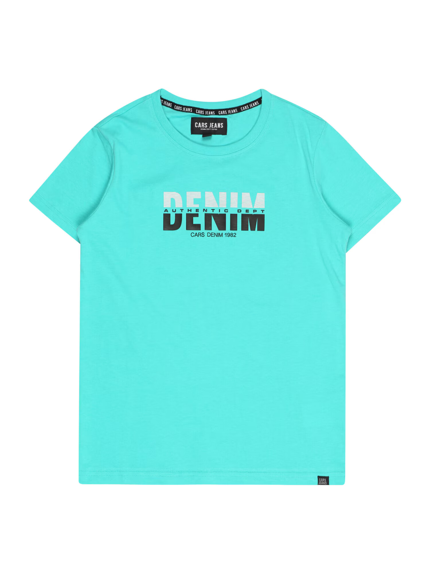 Cars Jeans Tricou 'Yales' albastru aqua / negru / alb - Pled.ro