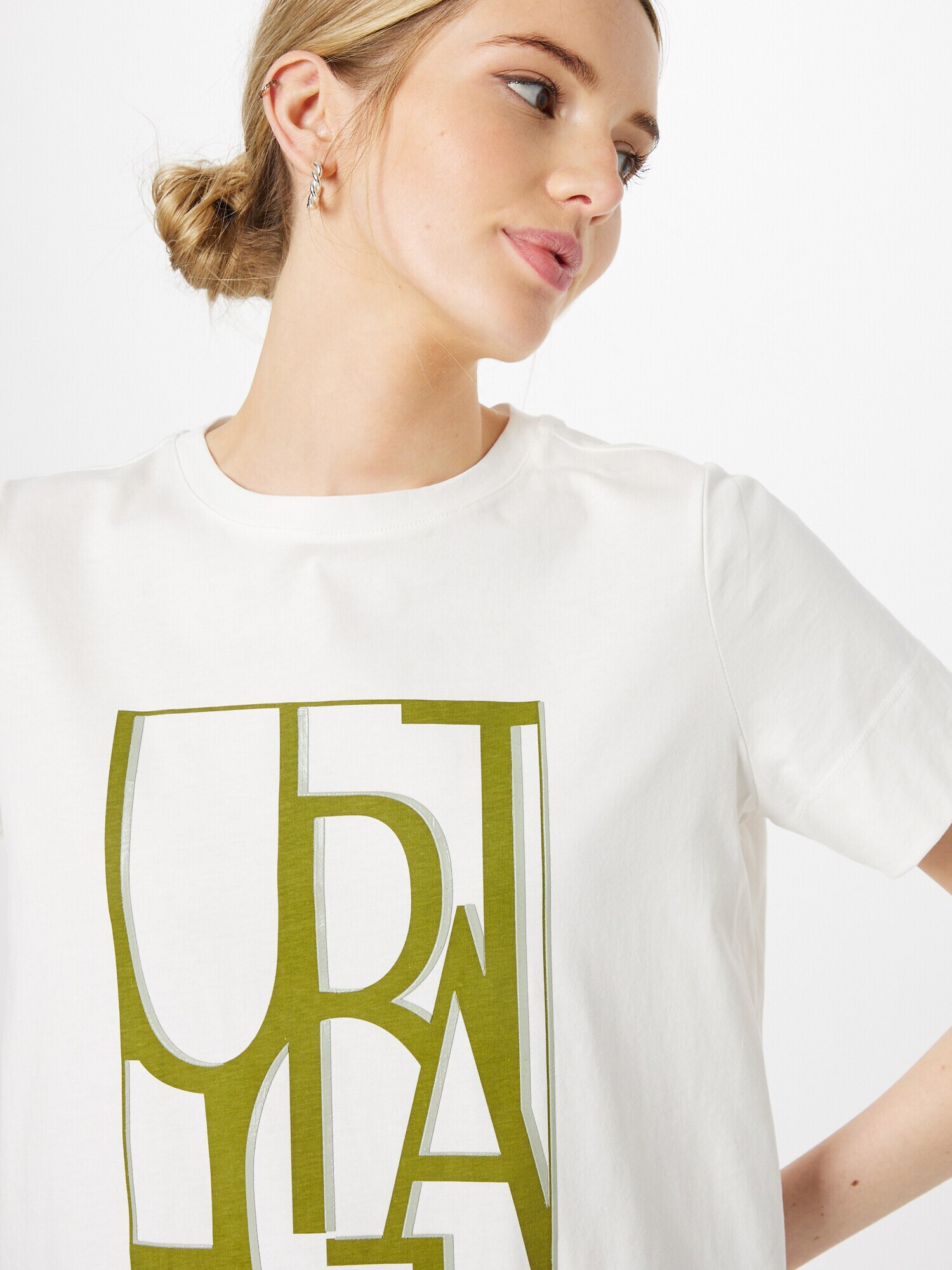 Cartoon Tricou crem / oliv / alb - Pled.ro