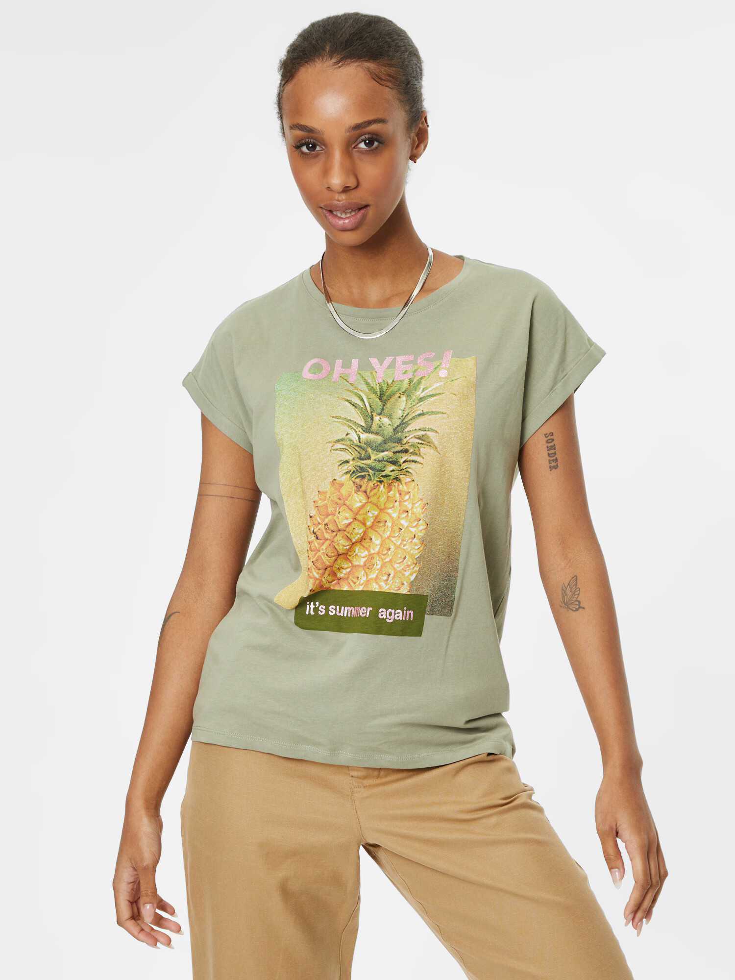 Cartoon Tricou galben / verde / oliv / roz - Pled.ro