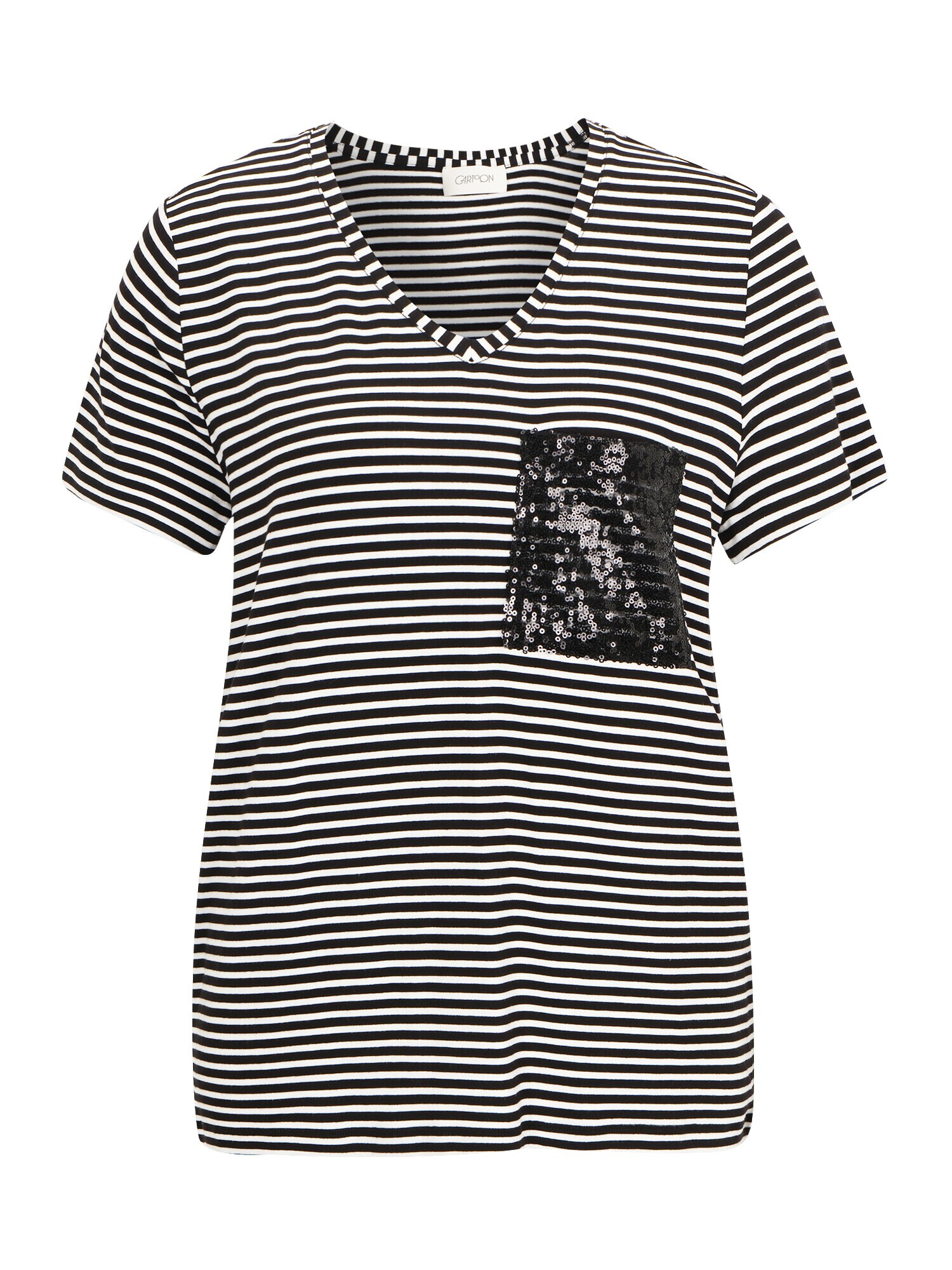 Cartoon Tricou negru / alb - Pled.ro