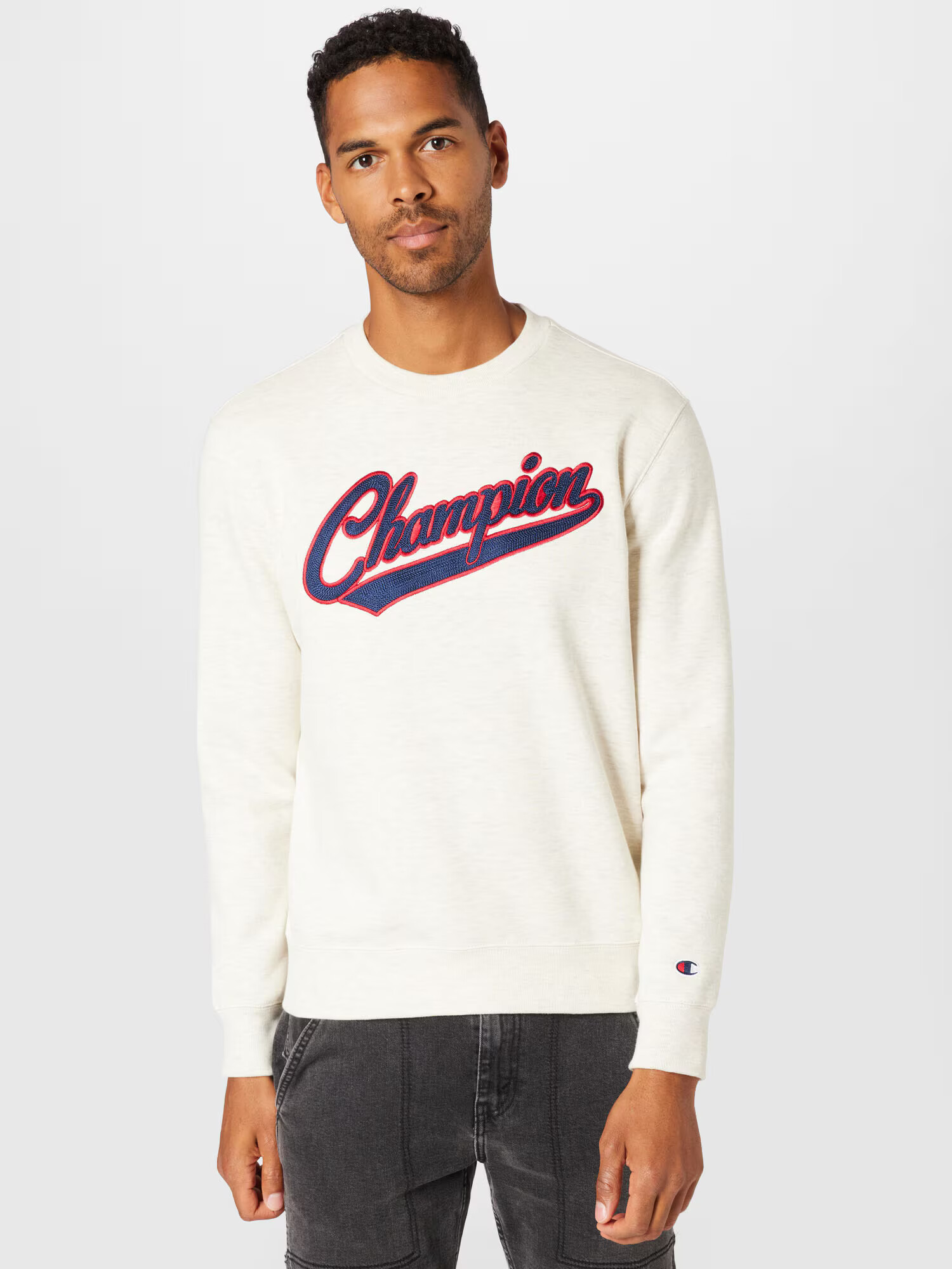 Champion Authentic Athletic Apparel Bluză de molton albastru gențiană / roșu cranberry / alb lână - Pled.ro