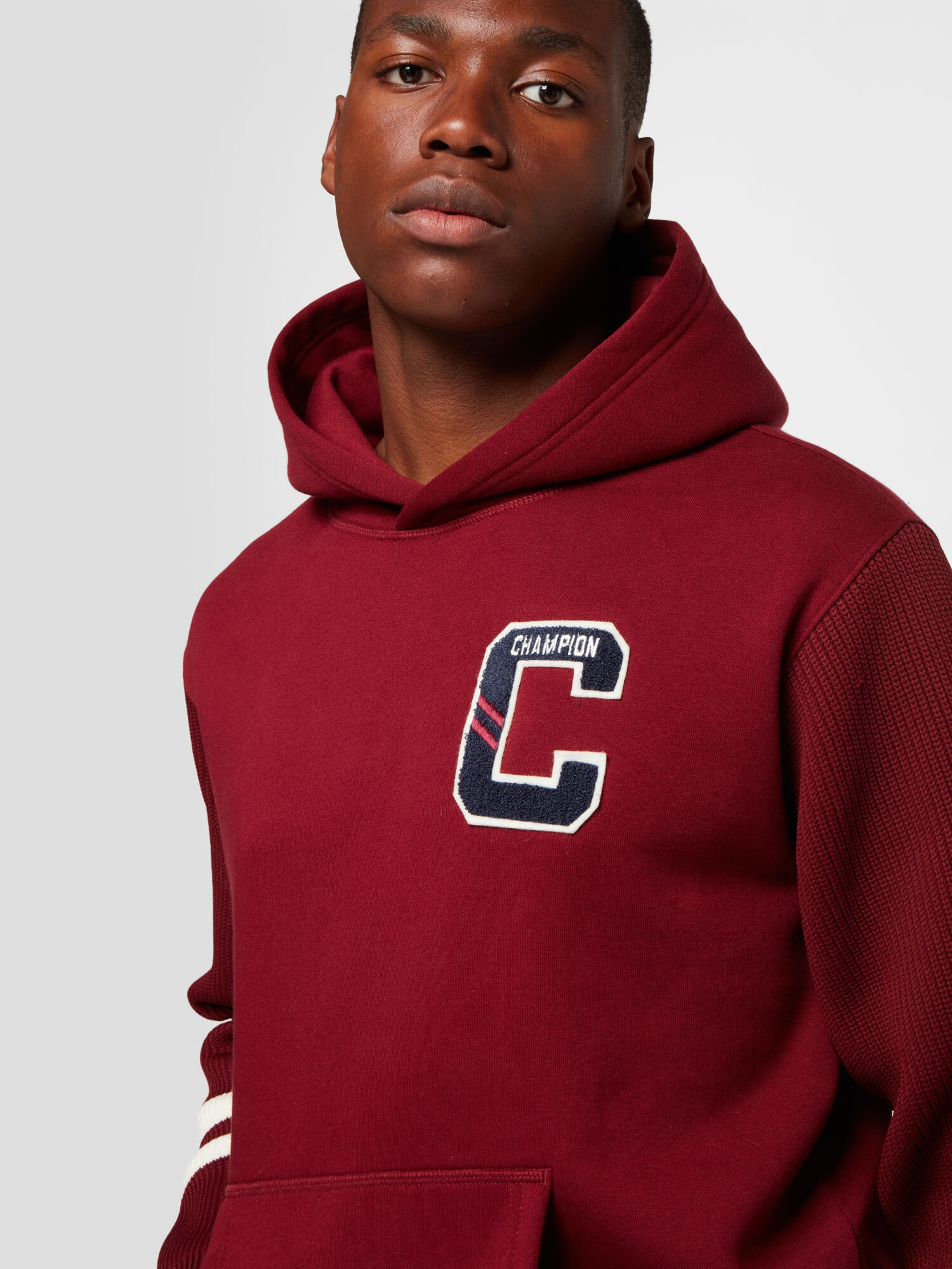 Champion Authentic Athletic Apparel Bluză de molton albastru închis / roșu burgundy / alb - Pled.ro