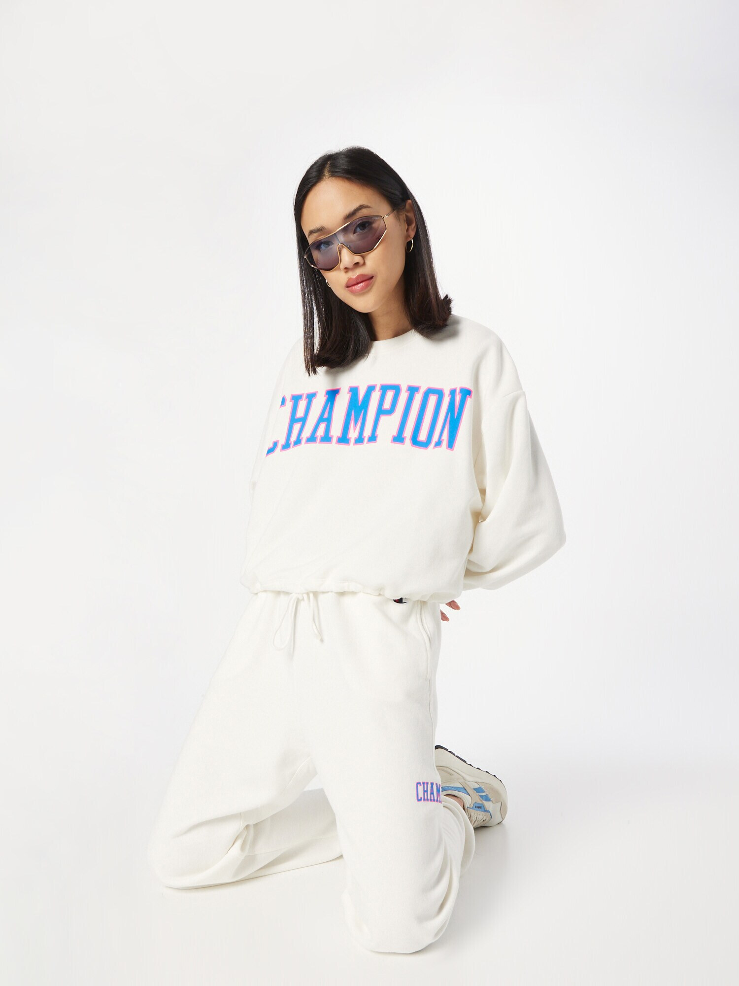 Champion Authentic Athletic Apparel Bluză de molton albastru regal / lila / alb murdar - Pled.ro