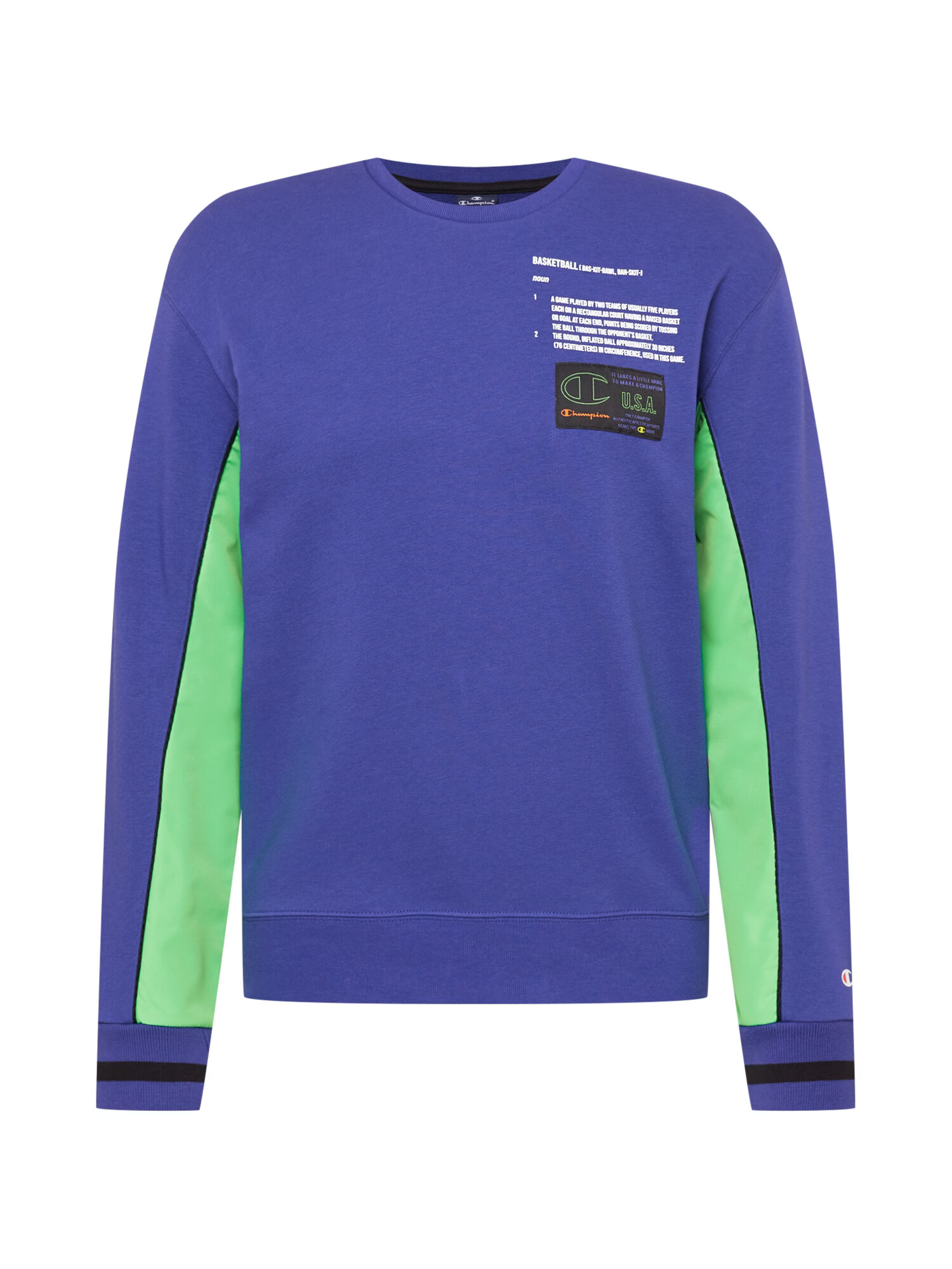 Champion Authentic Athletic Apparel Bluză de molton albastru regal / verde deschis / portocaliu / negru / alb - Pled.ro