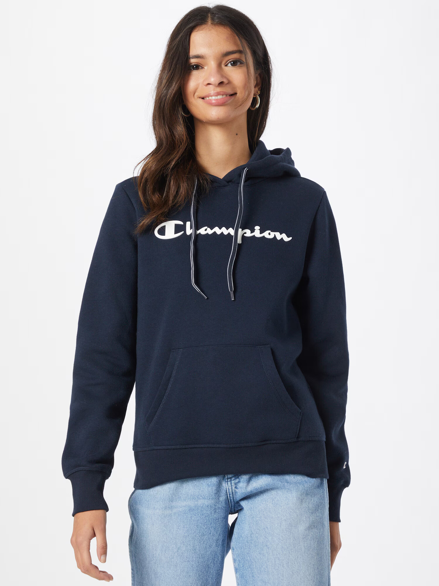 Champion Authentic Athletic Apparel Bluză de molton bleumarin / alb - Pled.ro