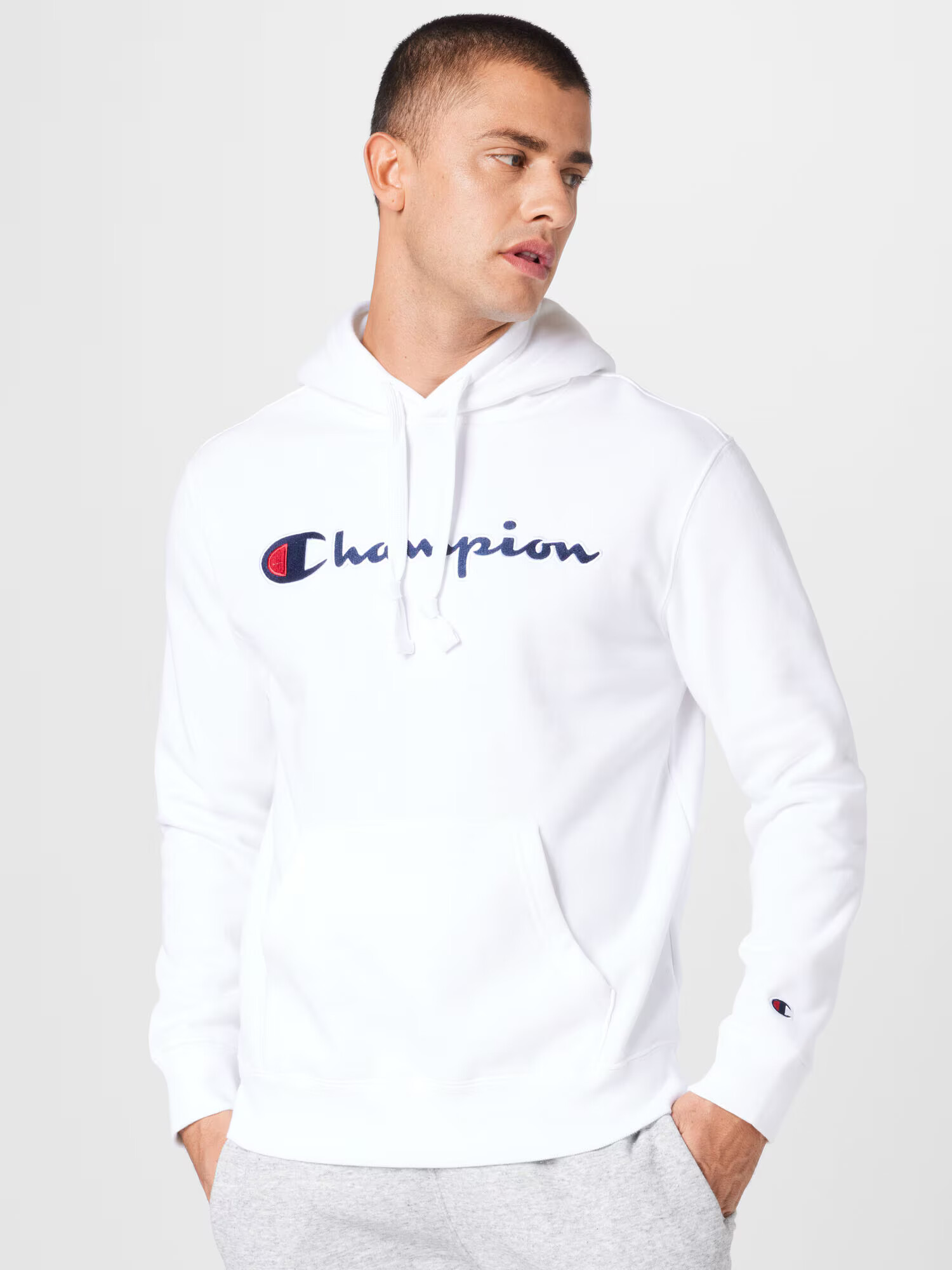 Champion Authentic Athletic Apparel Bluză de molton bleumarin / roșu / alb - Pled.ro