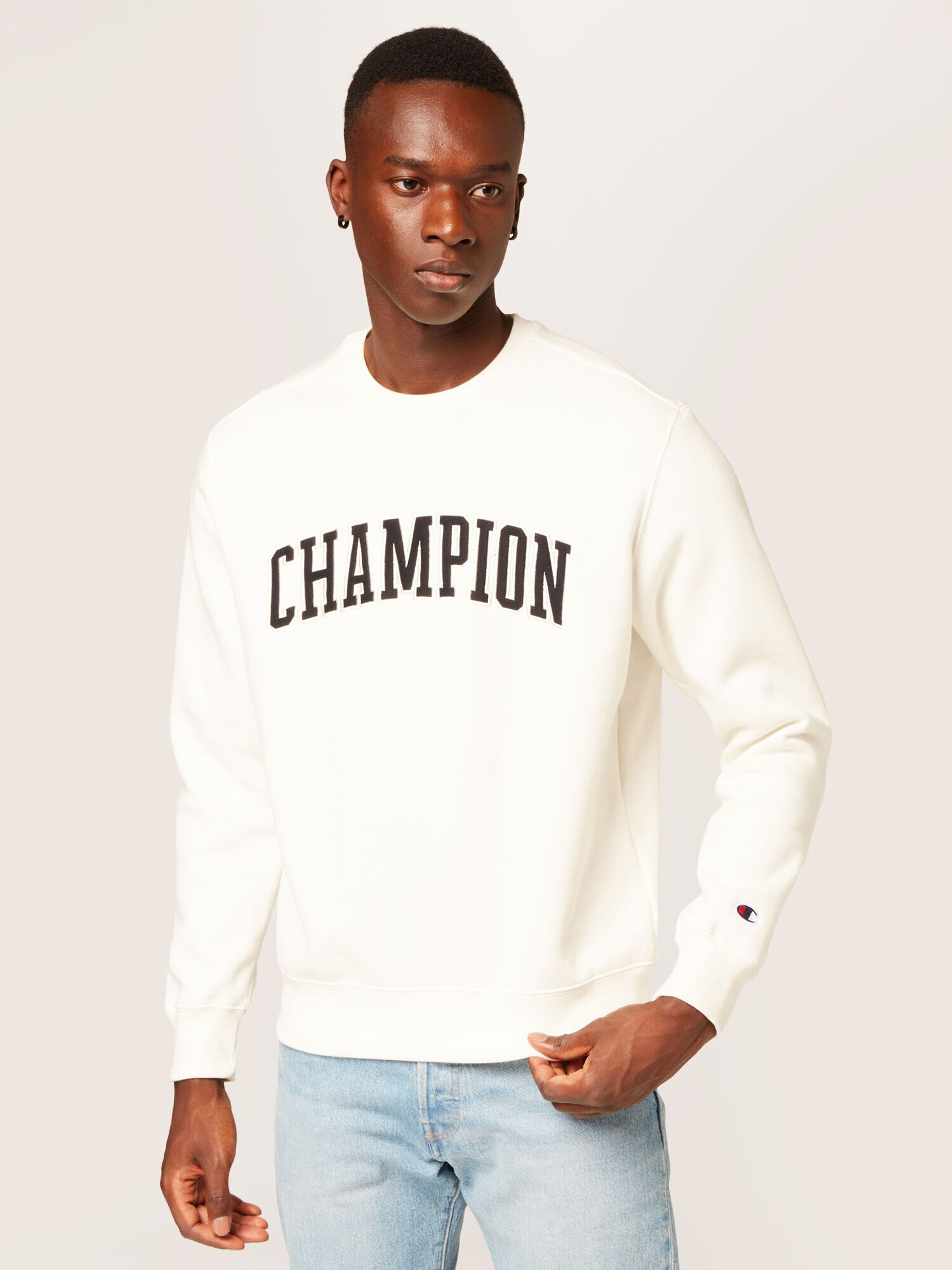 Champion Authentic Athletic Apparel Bluză de molton crem / negru - Pled.ro