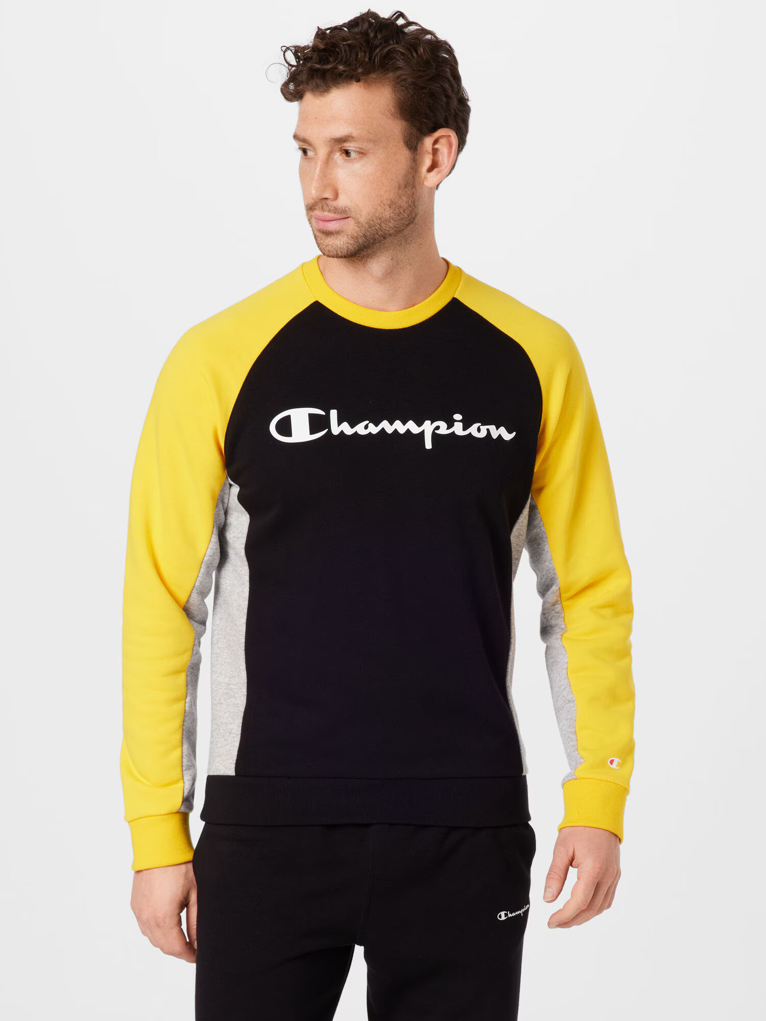 Champion Authentic Athletic Apparel Bluză de molton galben / negru / alb - Pled.ro