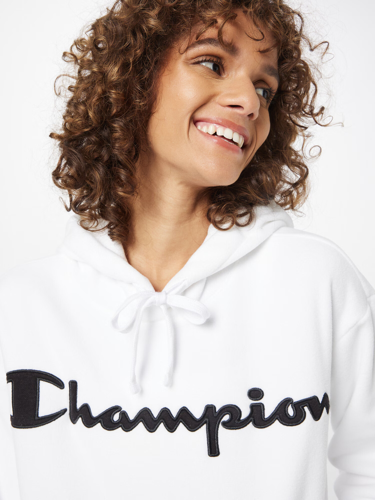 Champion Authentic Athletic Apparel Bluză de molton negru / alb - Pled.ro