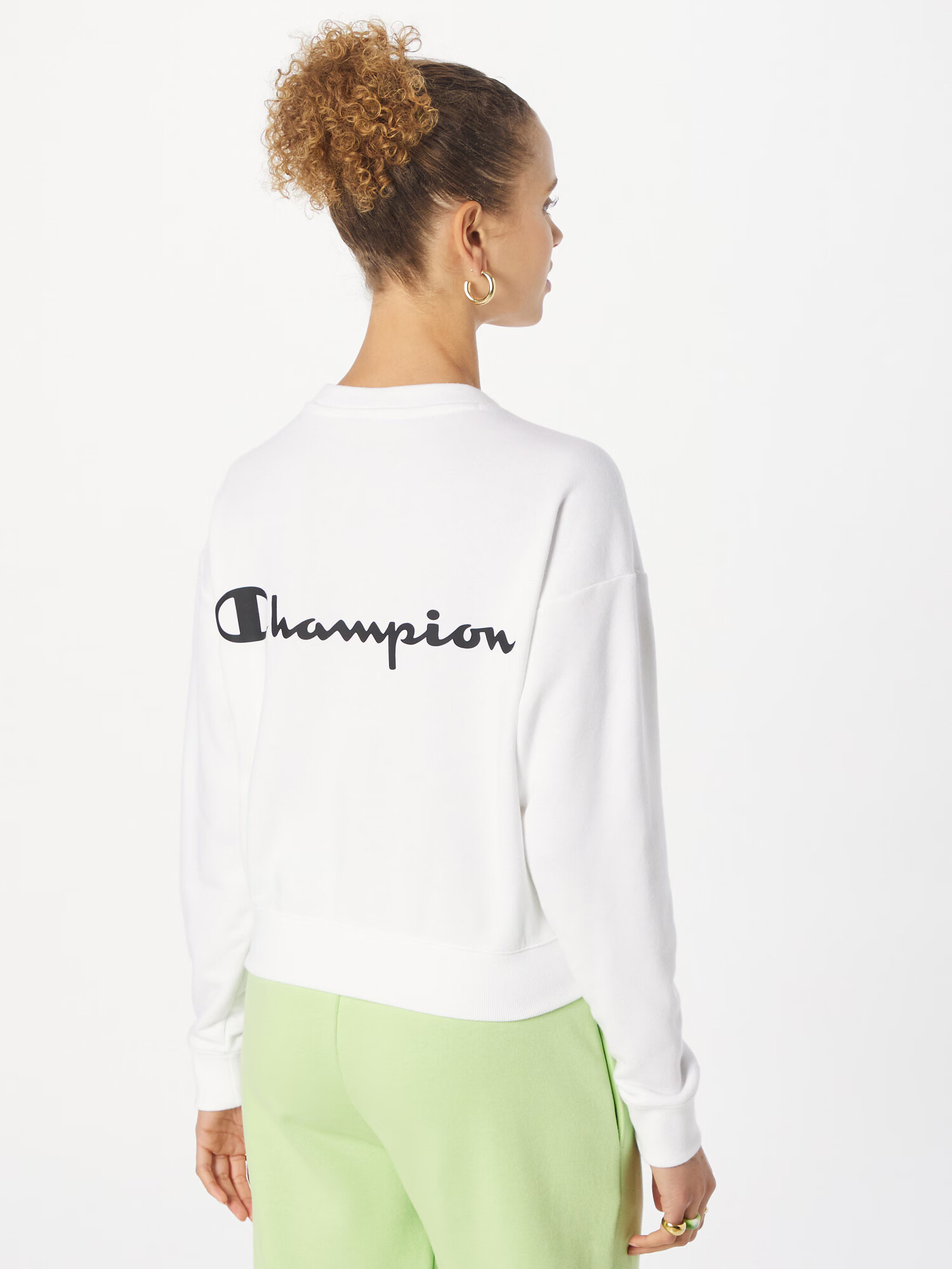 Champion Authentic Athletic Apparel Bluză de molton negru / alb - Pled.ro