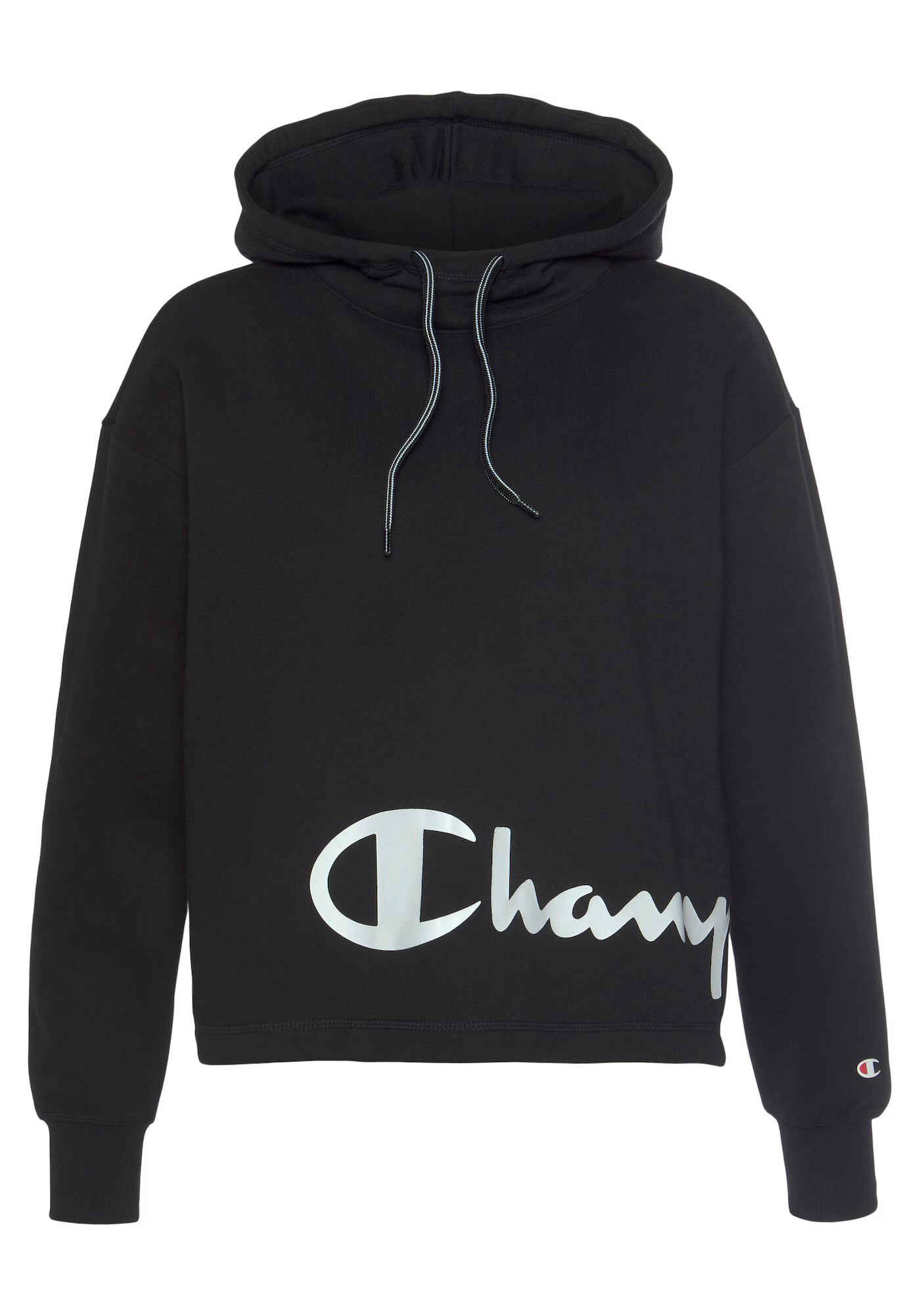 Champion Authentic Athletic Apparel Bluză de molton negru / alb - Pled.ro