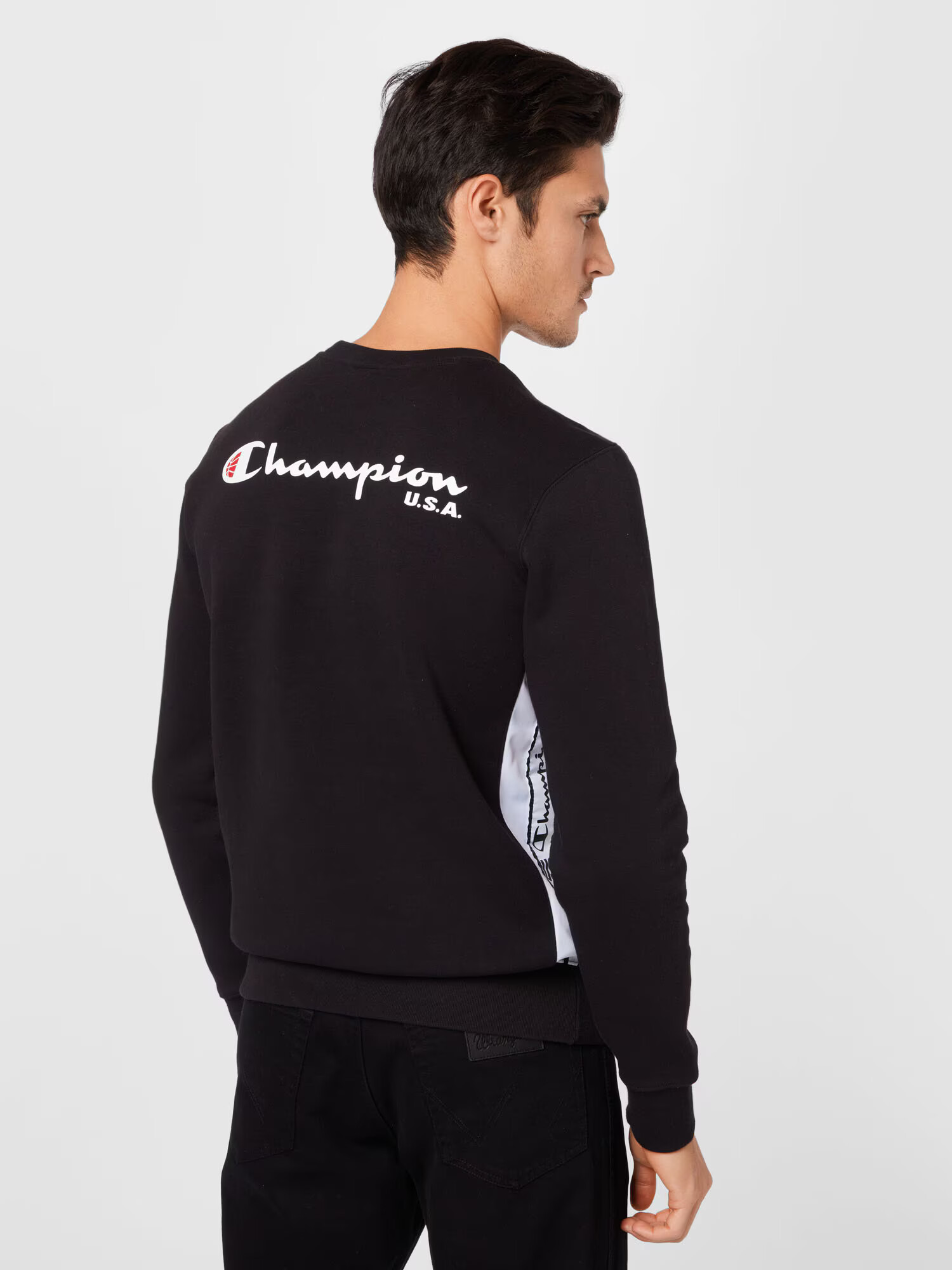 Champion Authentic Athletic Apparel Bluză de molton roși aprins / negru / alb - Pled.ro