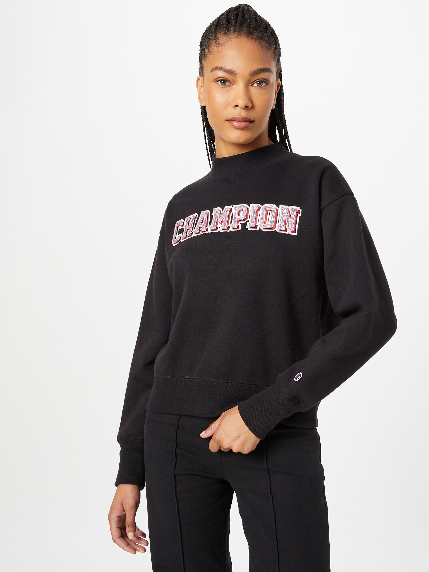 Champion Authentic Athletic Apparel Bluză de molton roz / negru / alb - Pled.ro