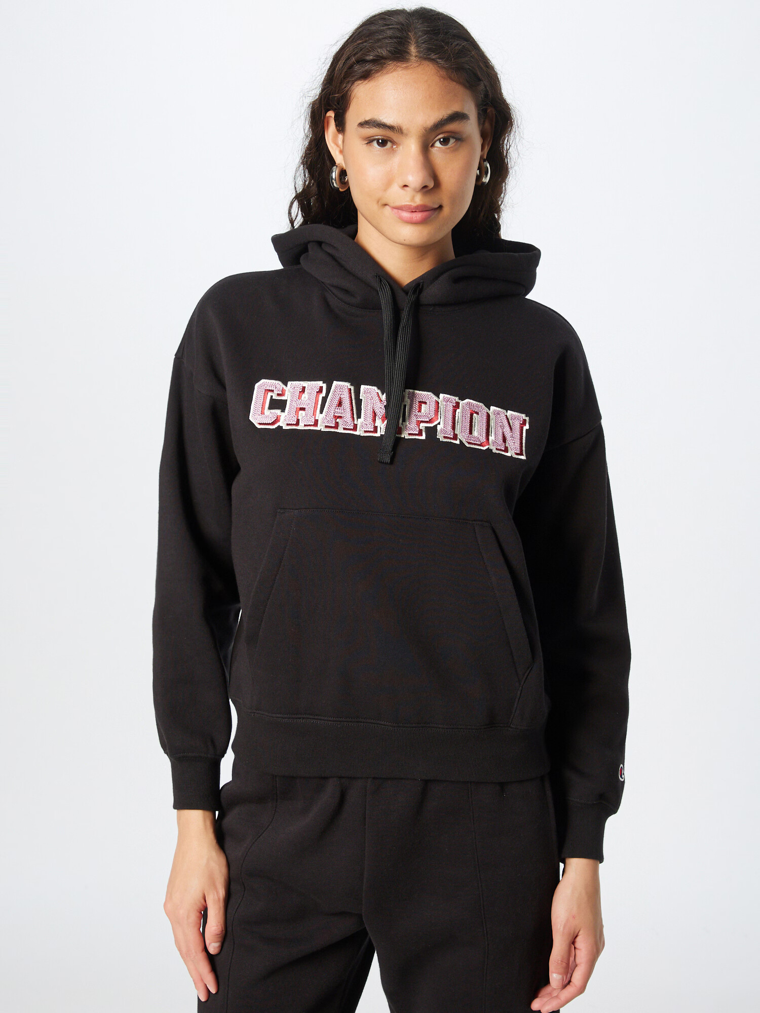 Champion Authentic Athletic Apparel Bluză de molton roz pal / roșu deschis / negru / alb - Pled.ro