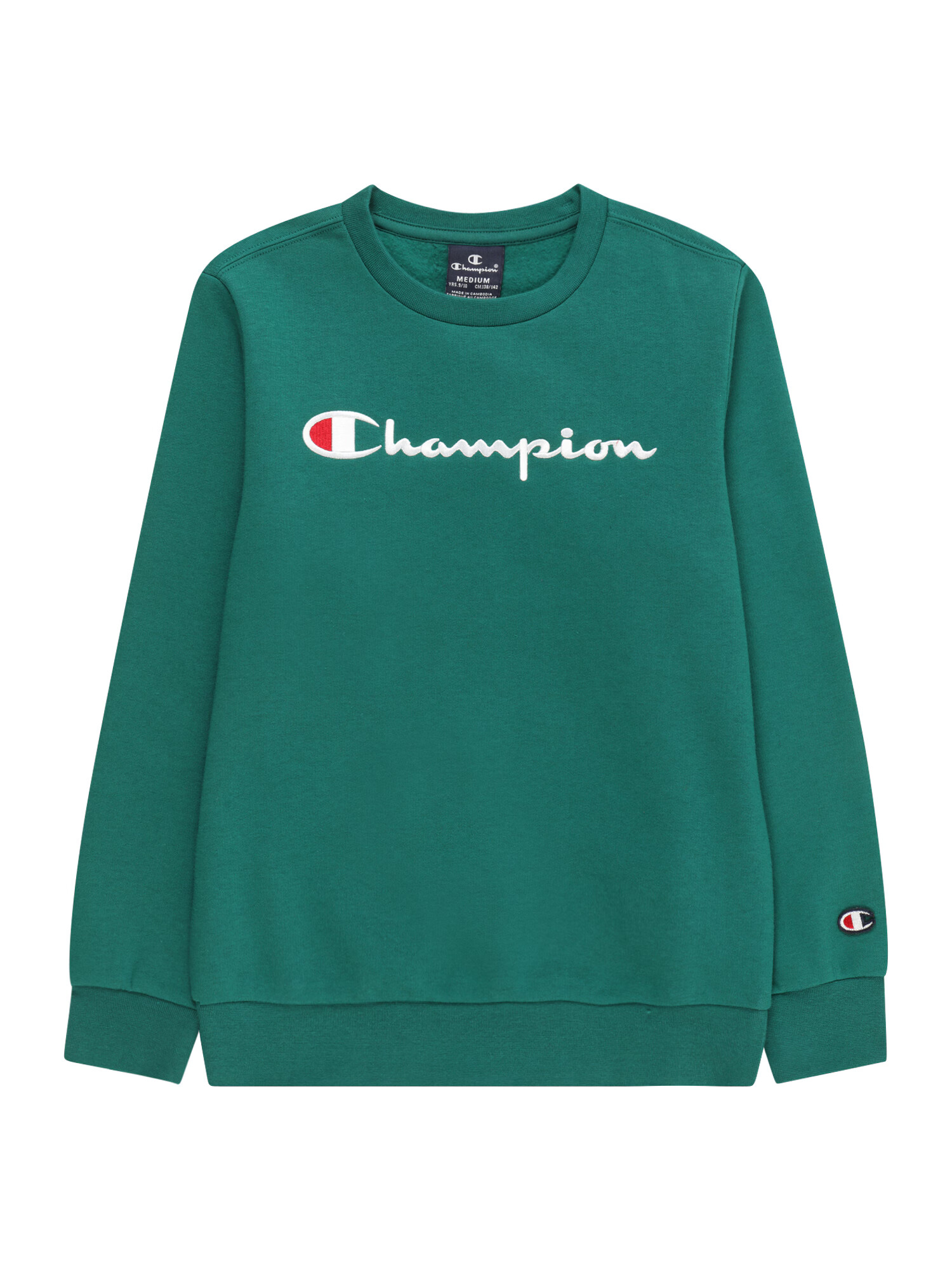 Champion Authentic Athletic Apparel Bluză de molton 'Classic' verde închis / roșu / alb - Pled.ro