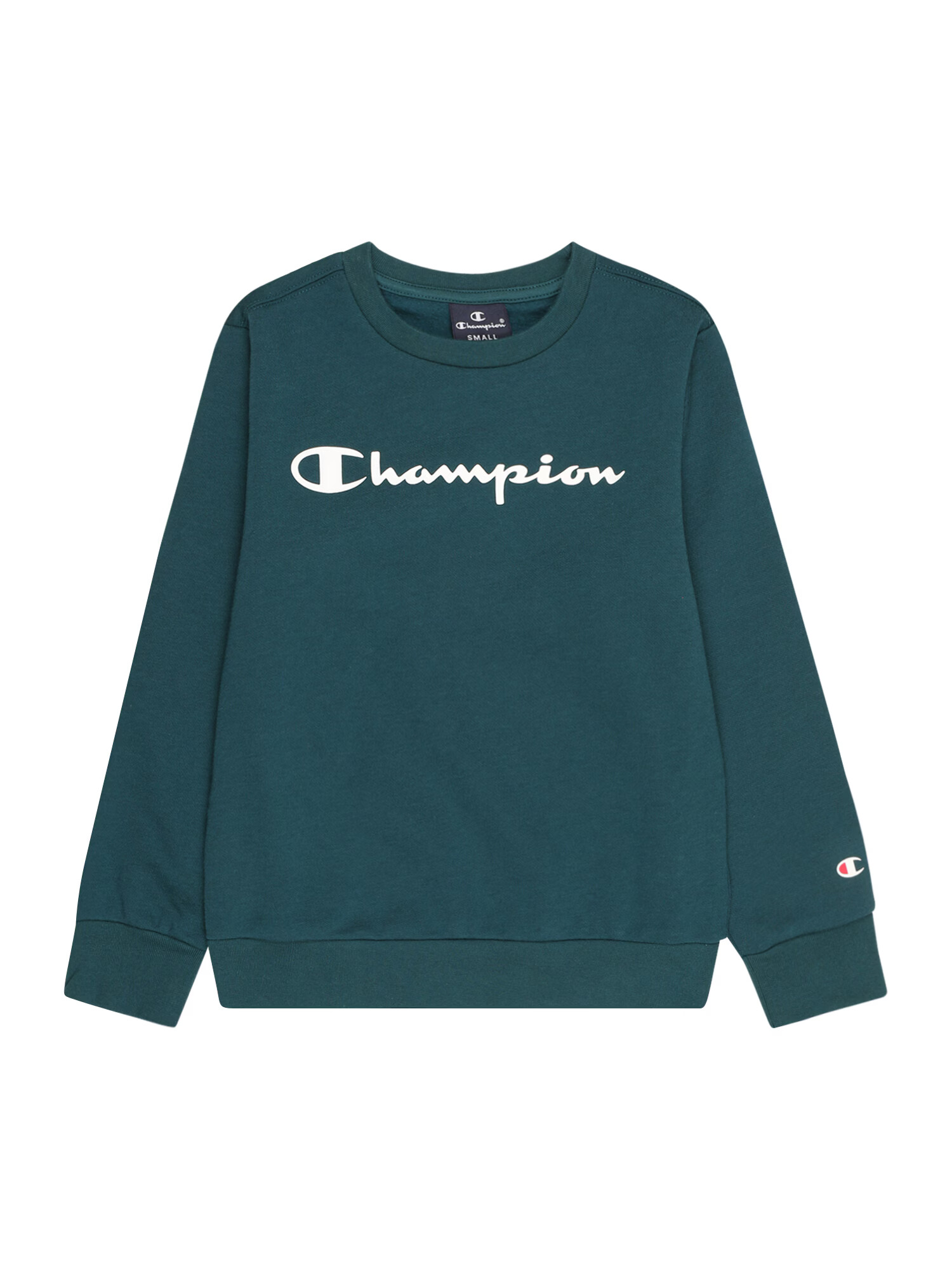 Champion Authentic Athletic Apparel Bluză de molton verde smarald / roșu intens / alb - Pled.ro