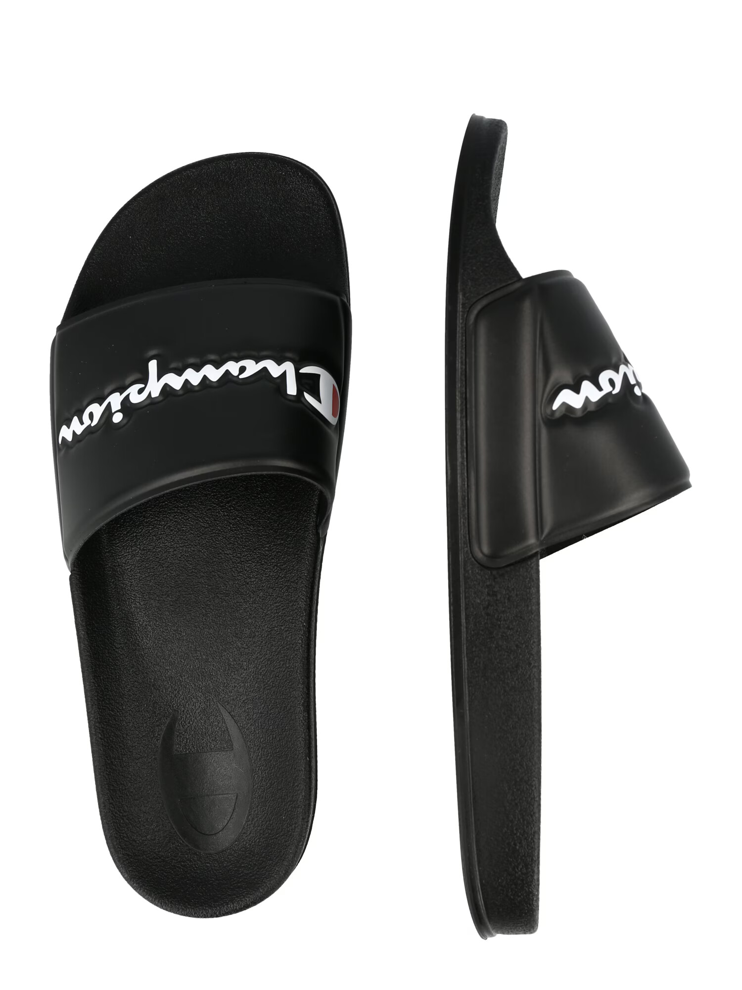 Champion Authentic Athletic Apparel Flip-flops 'VARSITY' negru / alb - Pled.ro