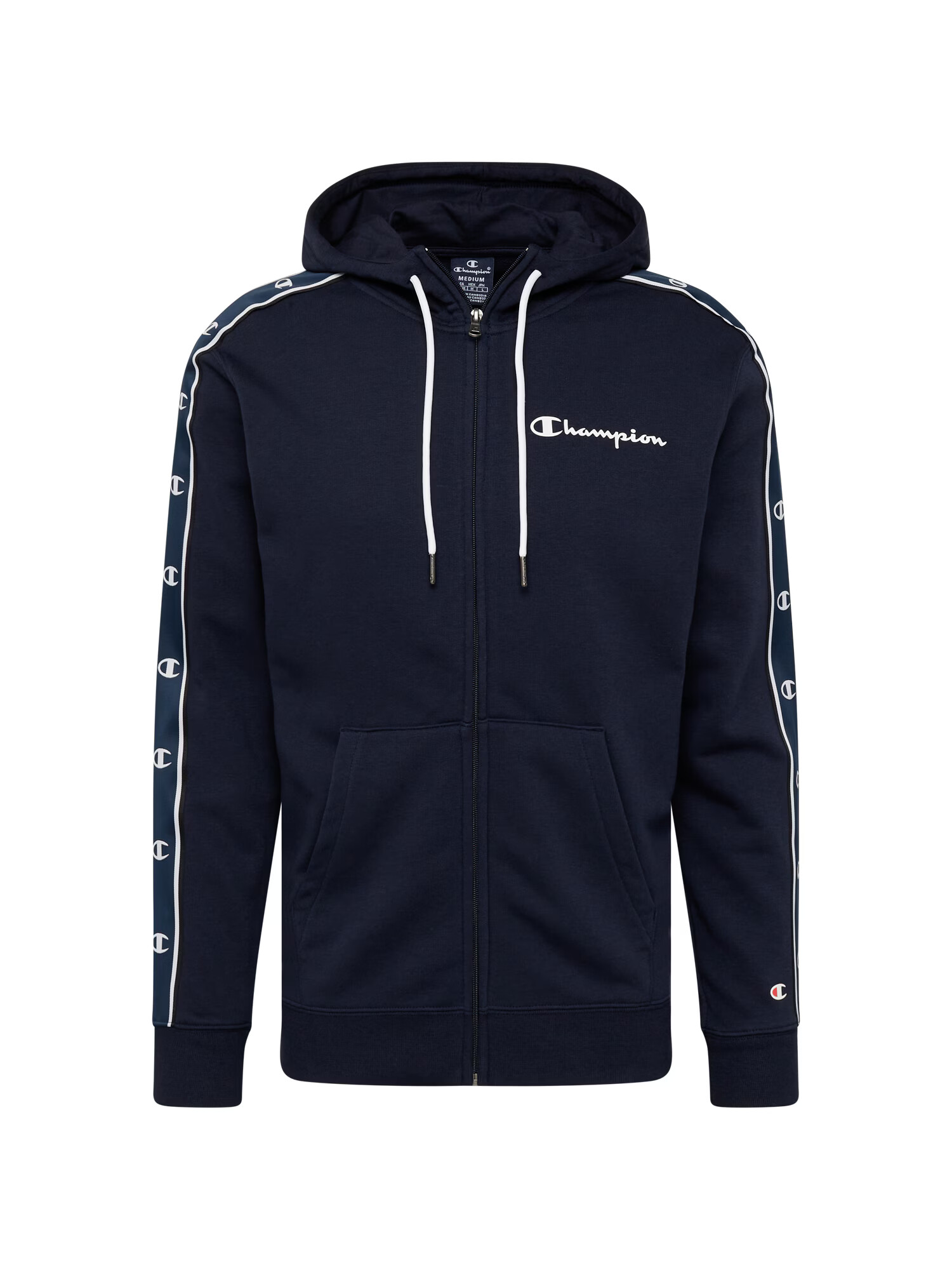 Champion Authentic Athletic Apparel Hanorac bleumarin / alb - Pled.ro