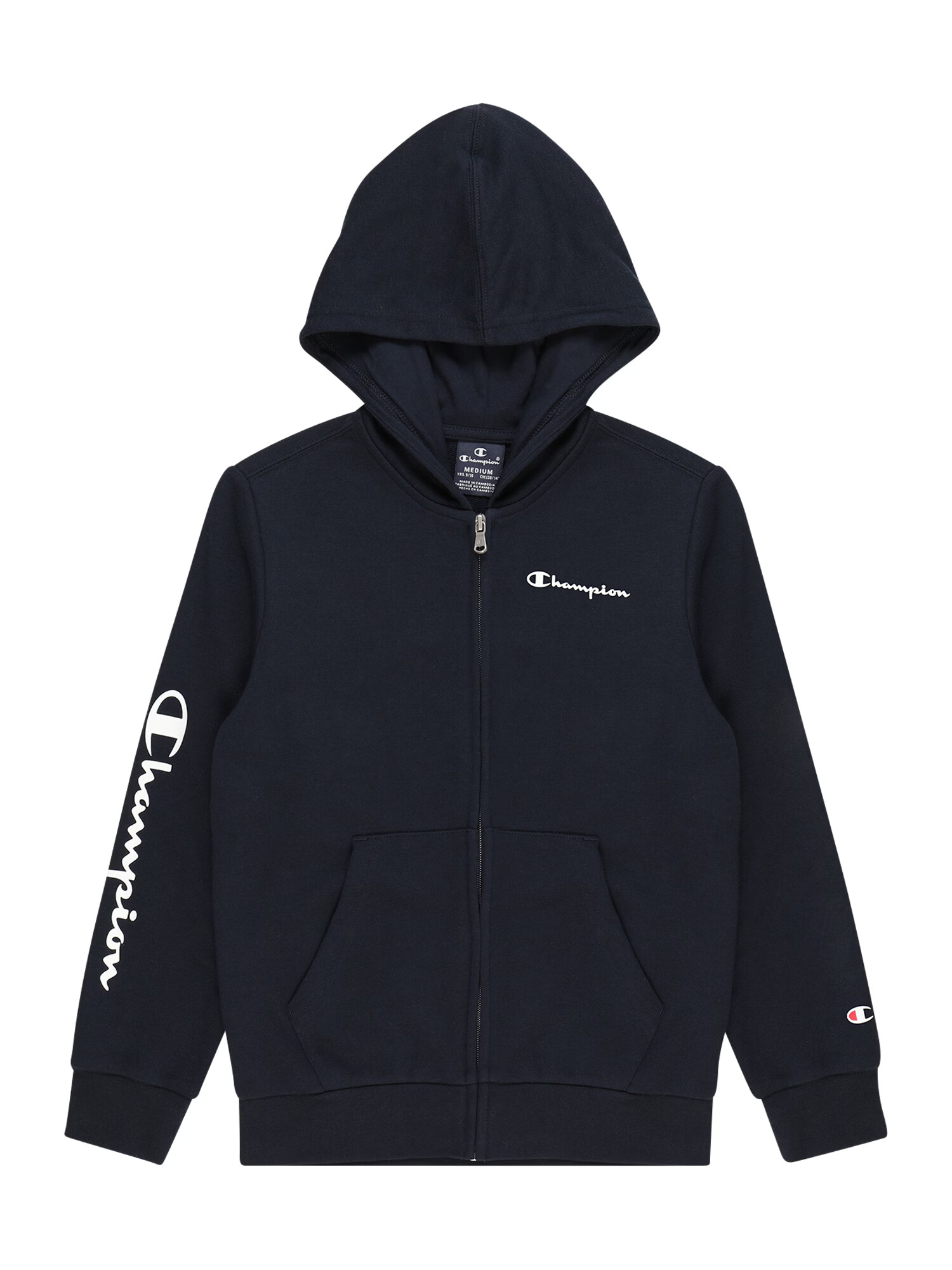 Champion Authentic Athletic Apparel Hanorac bleumarin / alb - Pled.ro