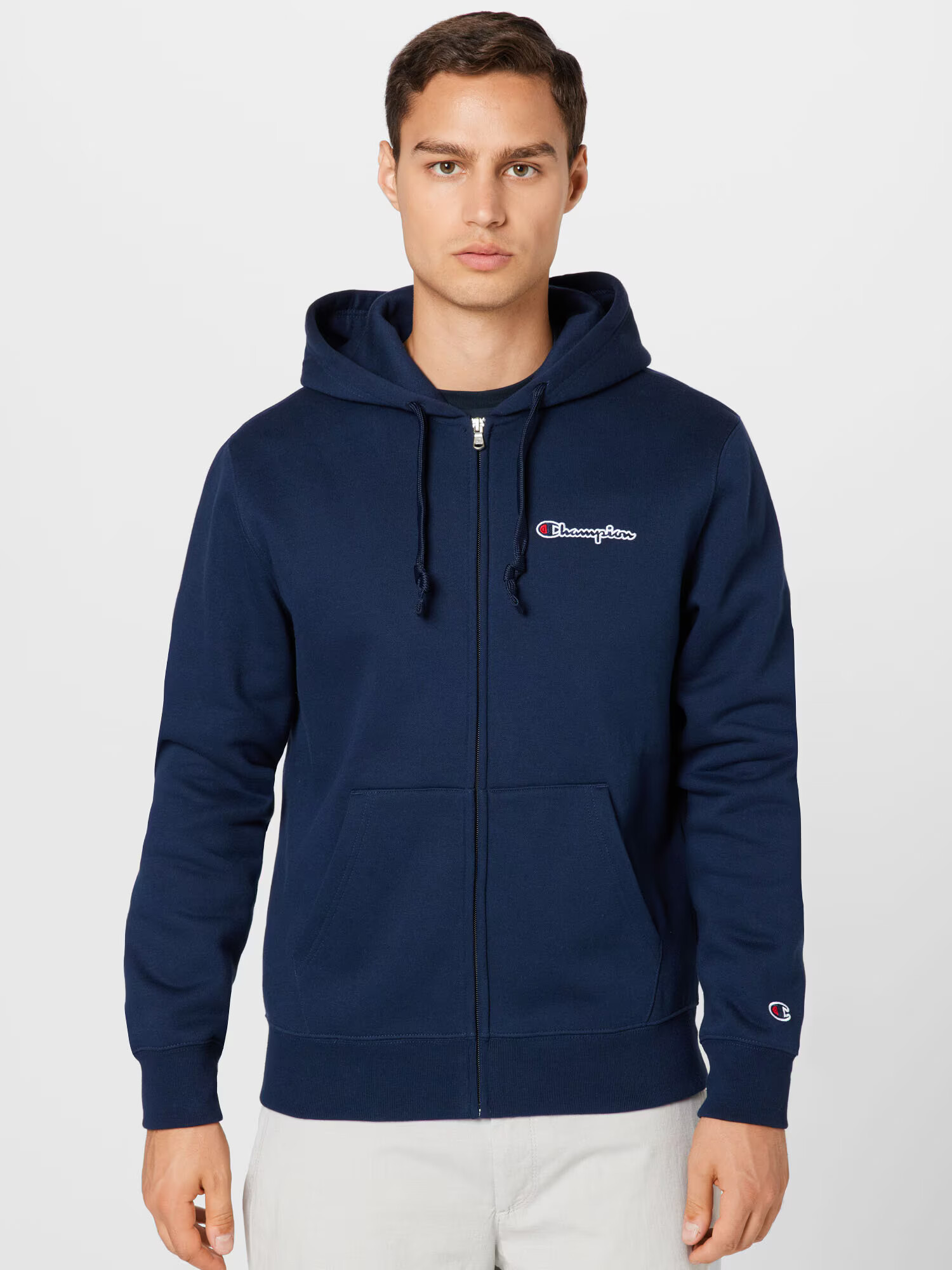 Champion Authentic Athletic Apparel Hanorac bleumarin / roșu / alb - Pled.ro