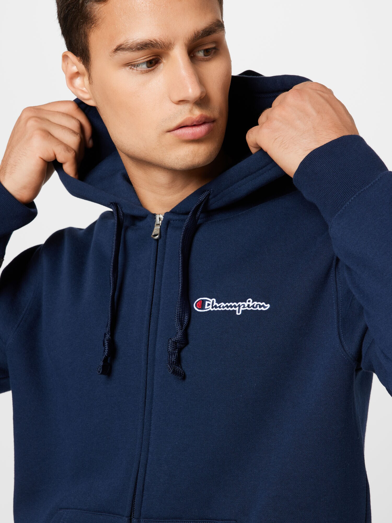 Champion Authentic Athletic Apparel Hanorac bleumarin / roșu / alb - Pled.ro