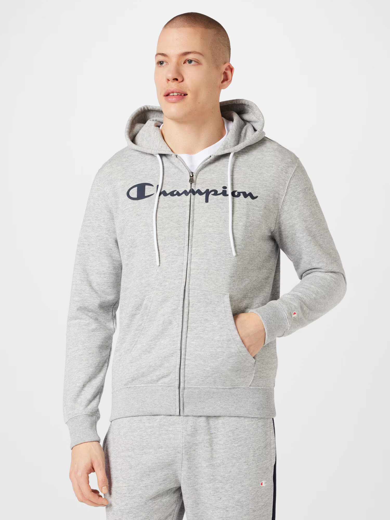 Champion Authentic Athletic Apparel Hanorac gri amestecat / negru - Pled.ro