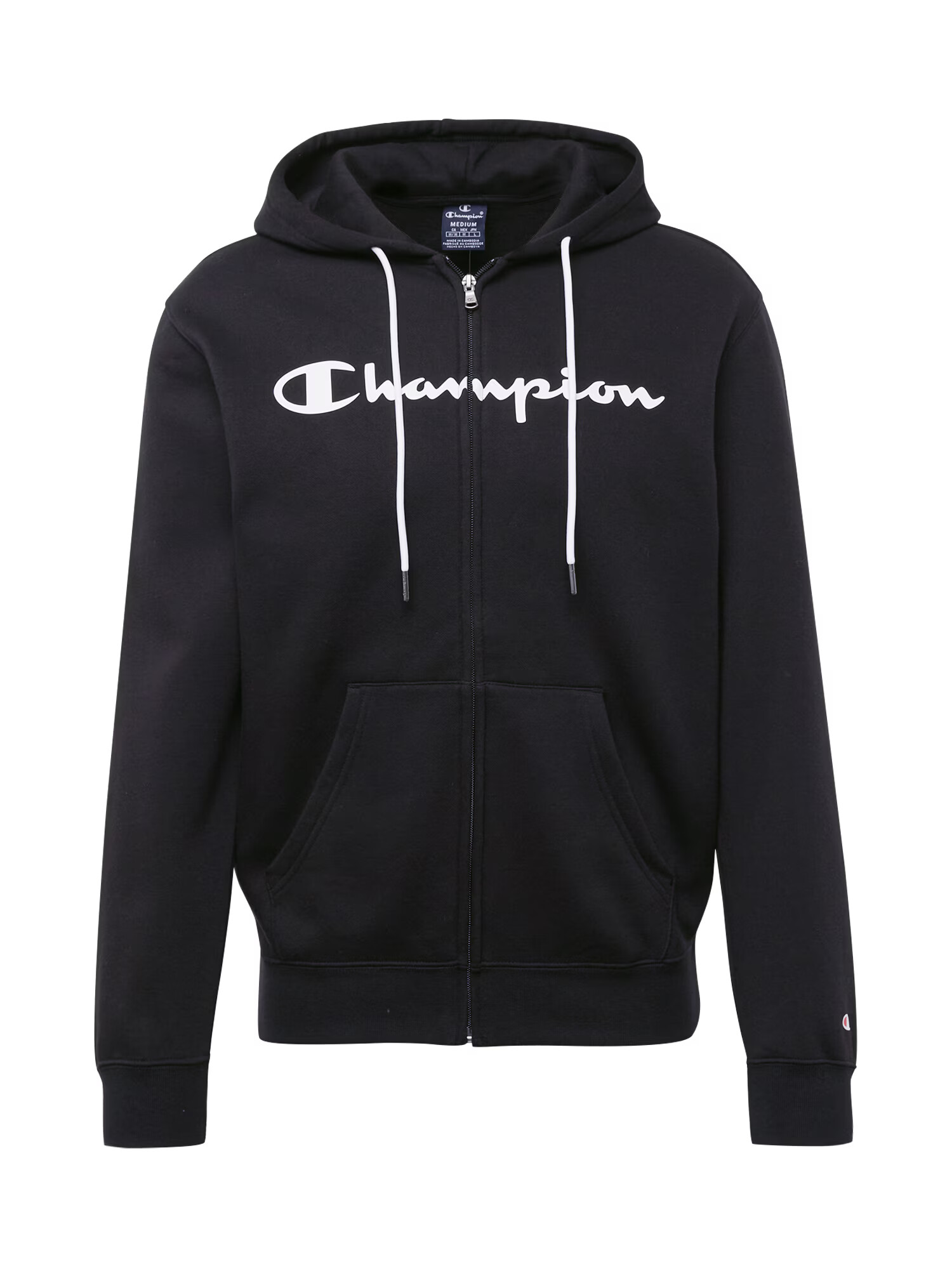 Champion Authentic Athletic Apparel Hanorac negru / alb - Pled.ro