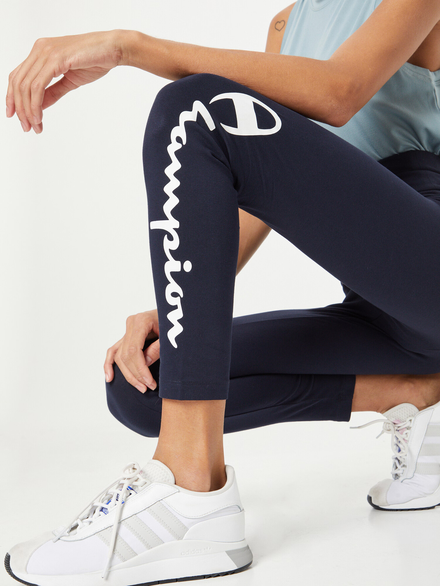 Champion Authentic Athletic Apparel Leggings bleumarin / roșu / alb - Pled.ro