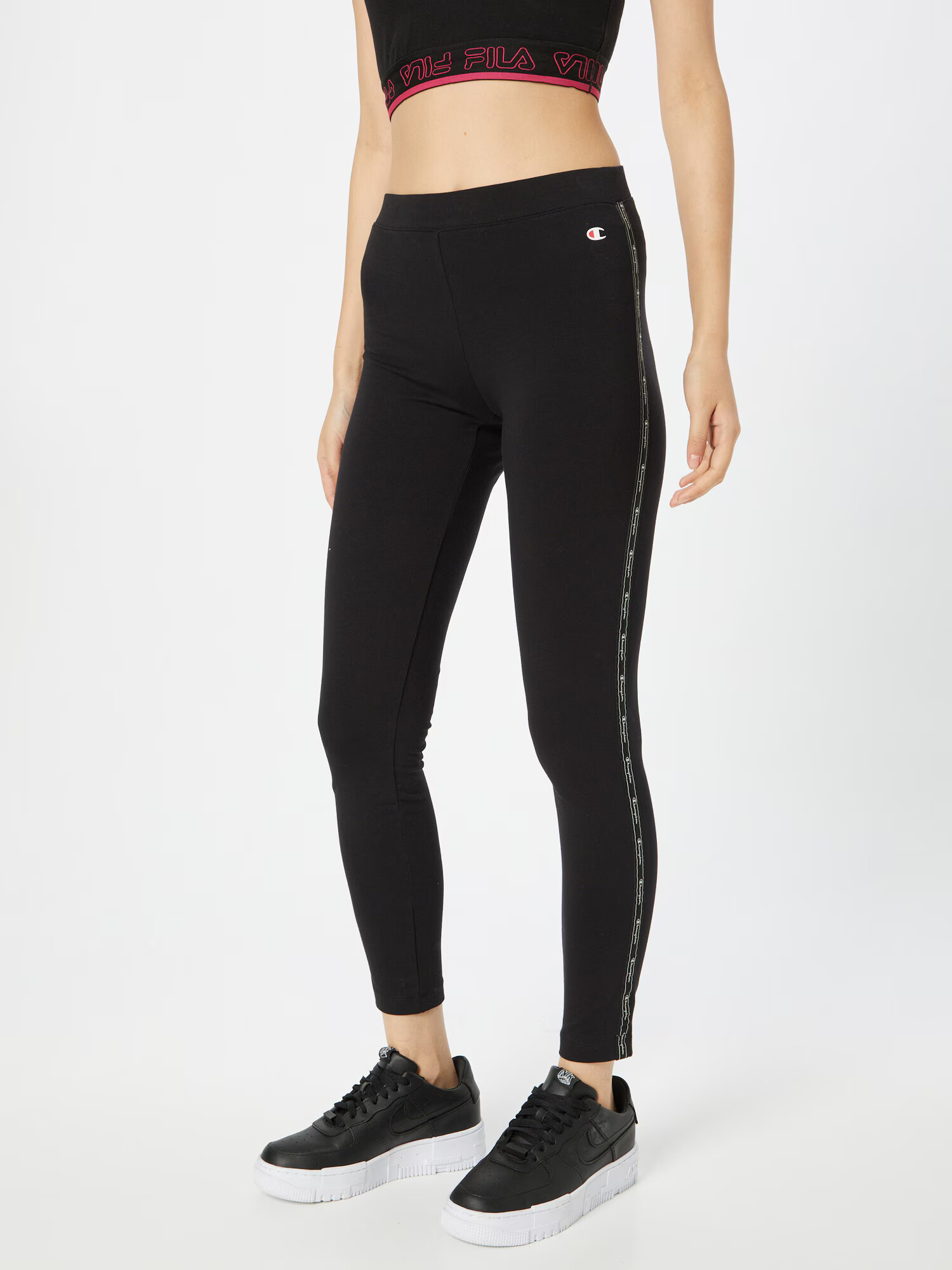 Champion Authentic Athletic Apparel Leggings roși aprins / negru / alb - Pled.ro