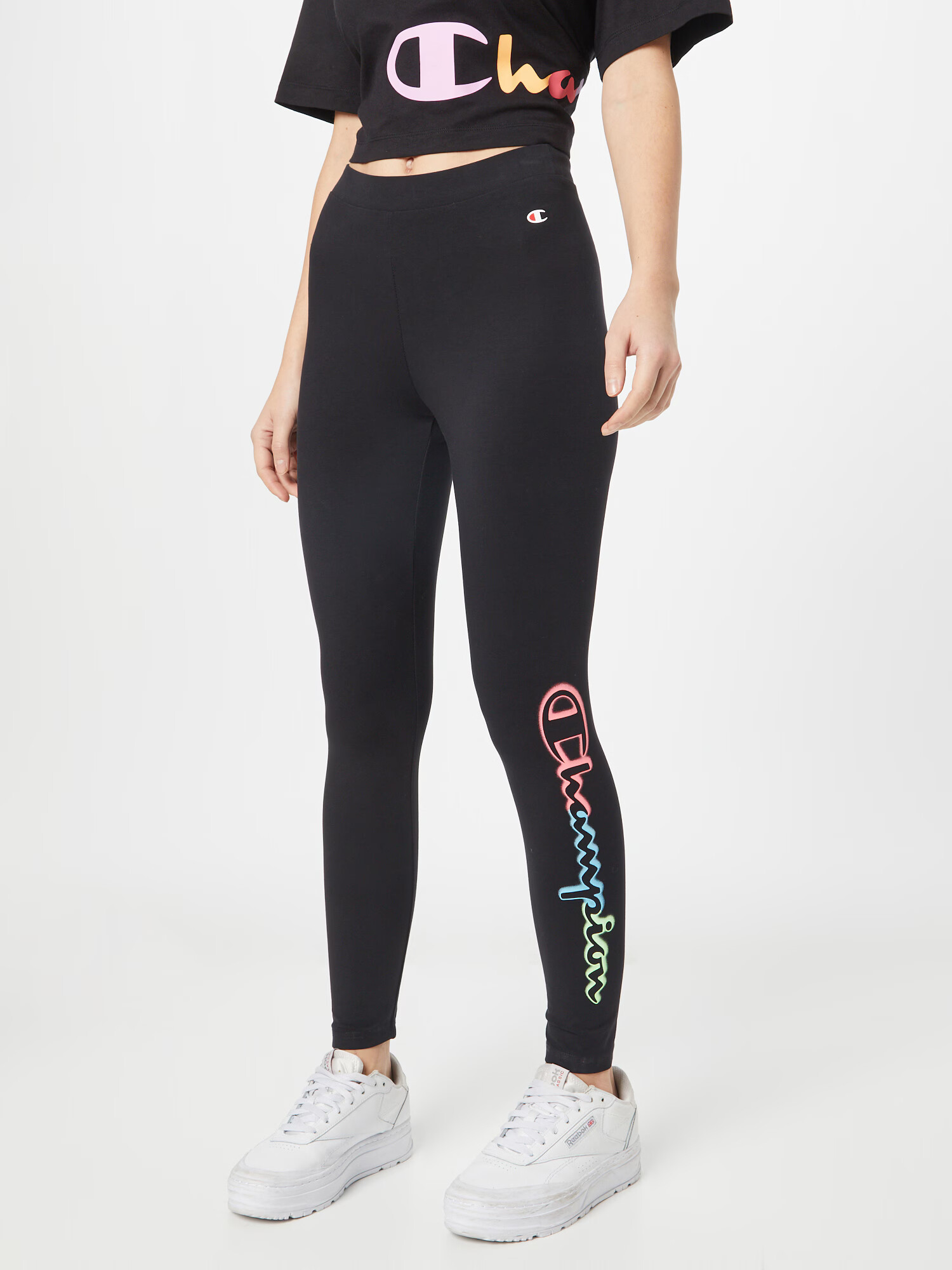 Champion Authentic Athletic Apparel Leggings turcoaz / verde deschis / roz / negru - Pled.ro