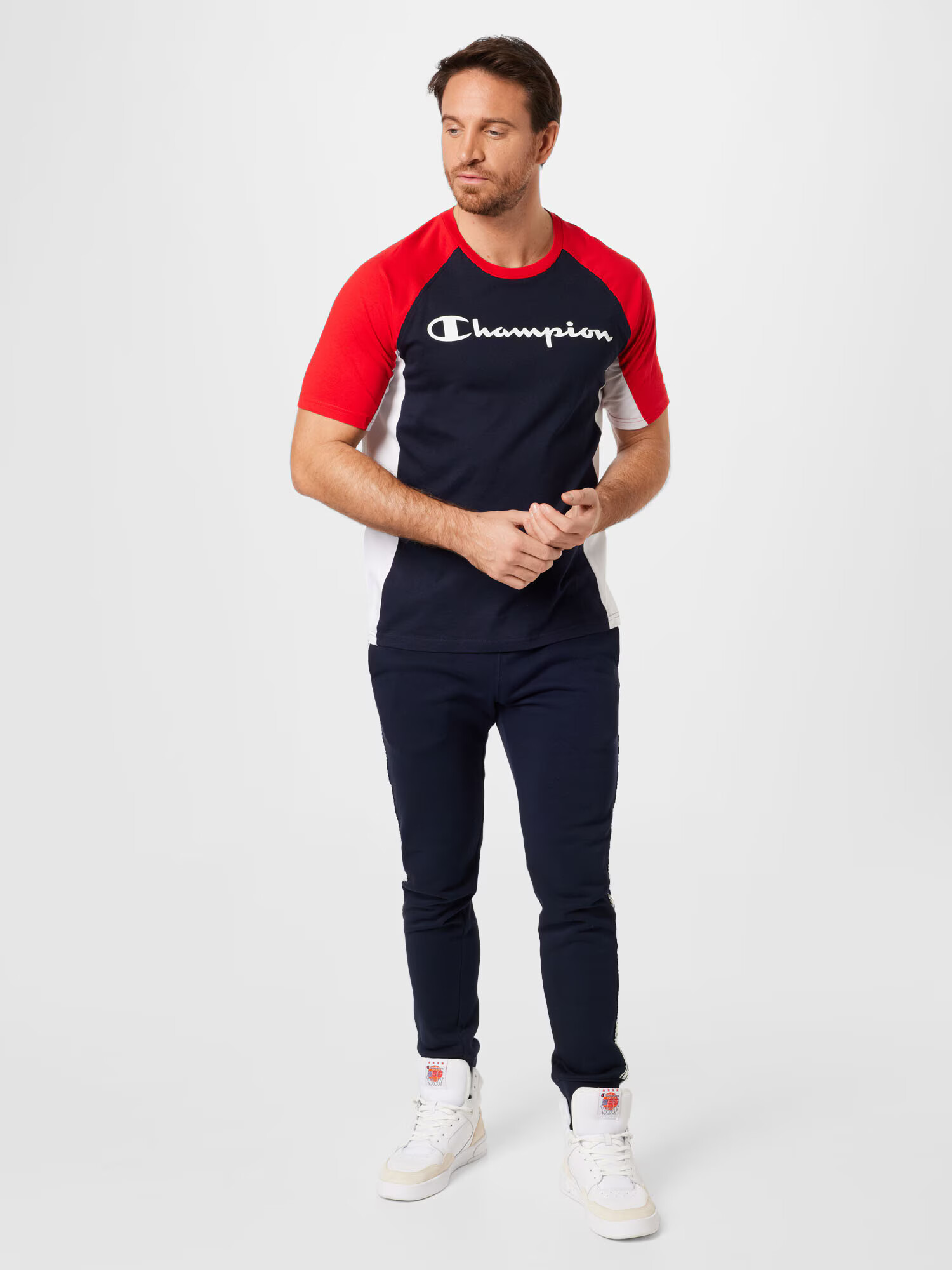 Champion Authentic Athletic Apparel Pantaloni albastru noapte / roșu / alb - Pled.ro