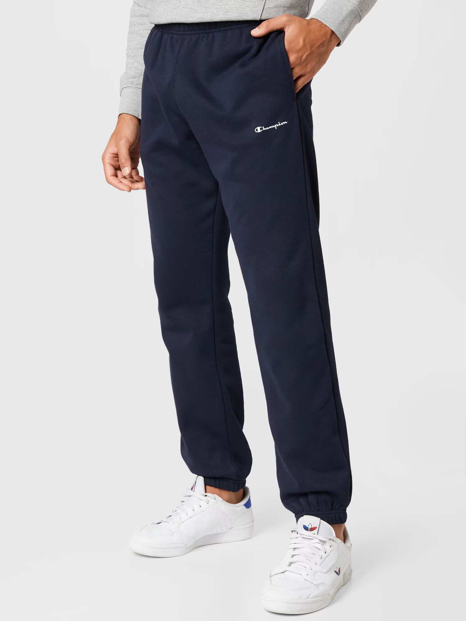 Champion Authentic Athletic Apparel Pantaloni bleumarin / alb - Pled.ro