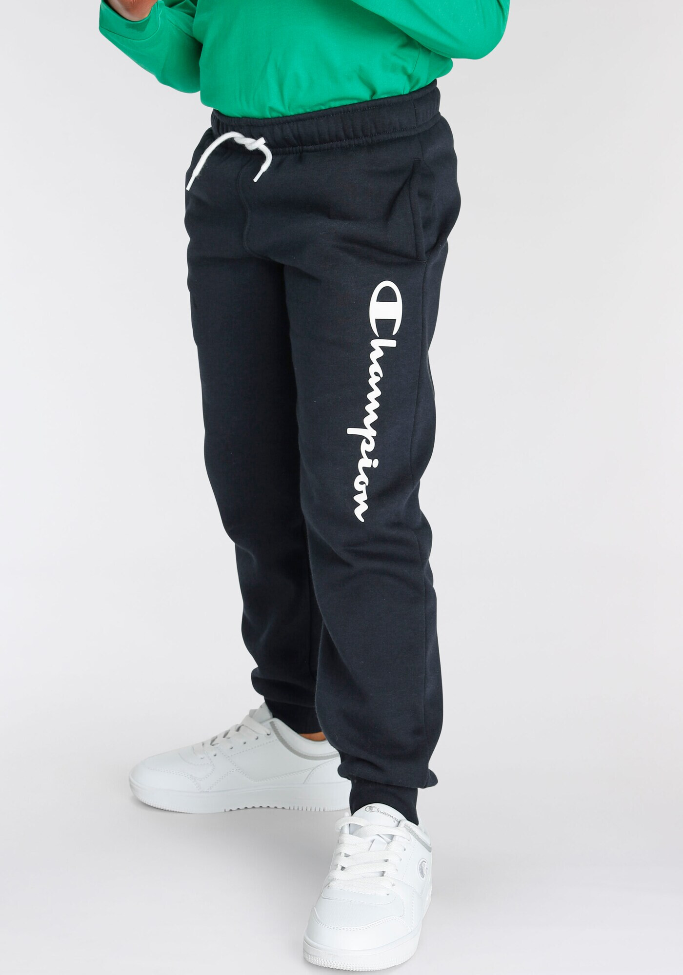 Champion Authentic Athletic Apparel Pantaloni bleumarin / alb - Pled.ro