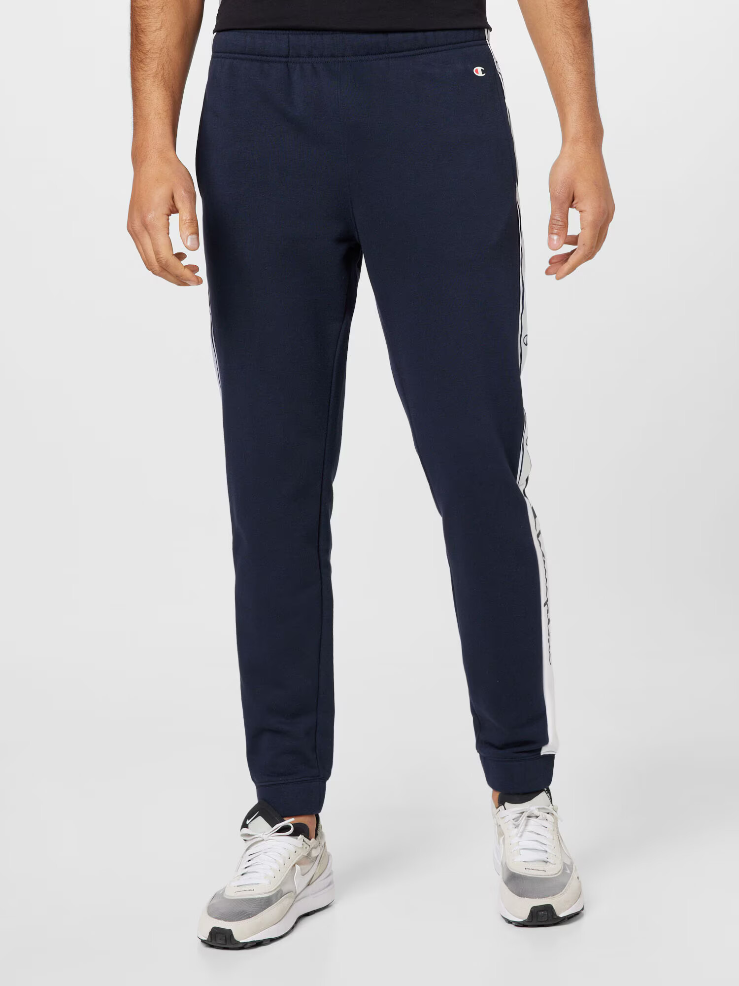 Champion Authentic Athletic Apparel Pantaloni bleumarin / alb - Pled.ro