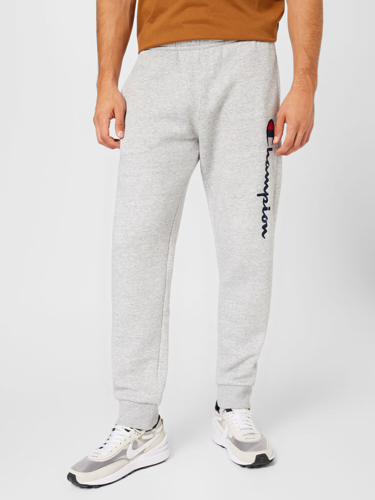 Champion Authentic Athletic Apparel Pantaloni 'Classic' bleumarin / gri amestecat / roșu - Pled.ro