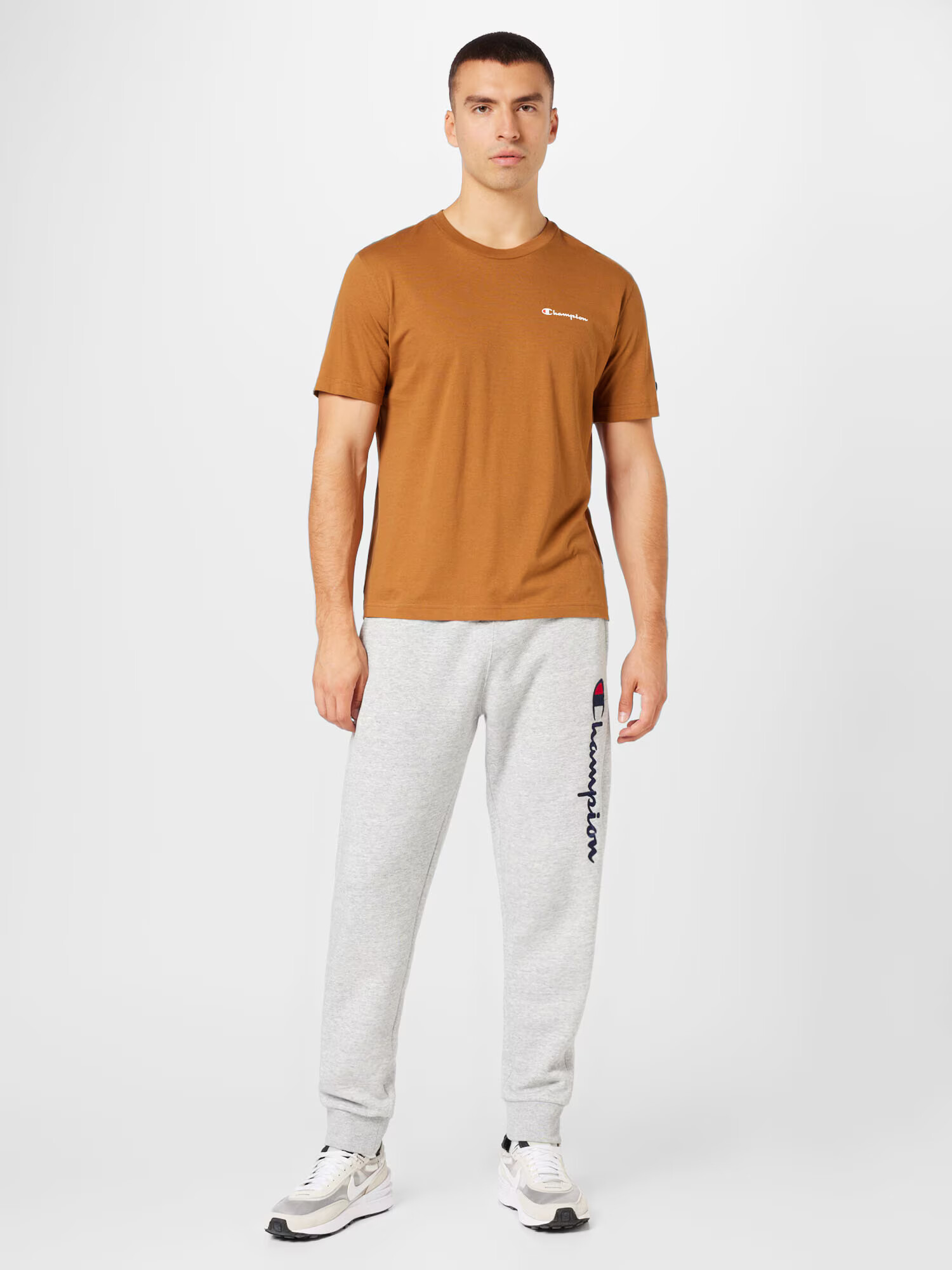 Champion Authentic Athletic Apparel Pantaloni 'Classic' bleumarin / gri amestecat / roșu - Pled.ro