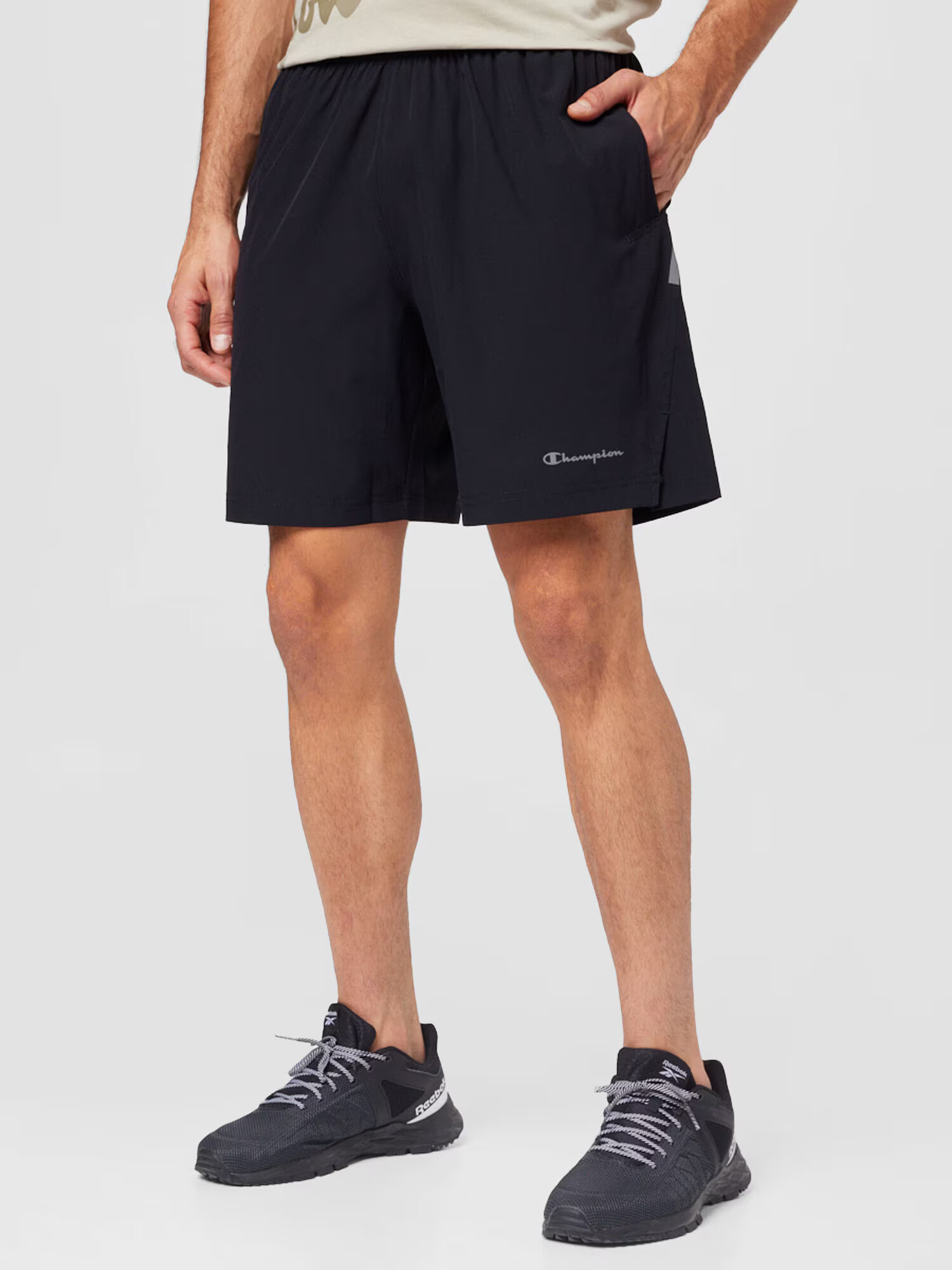 Champion Authentic Athletic Apparel Pantaloni gri / negru - Pled.ro