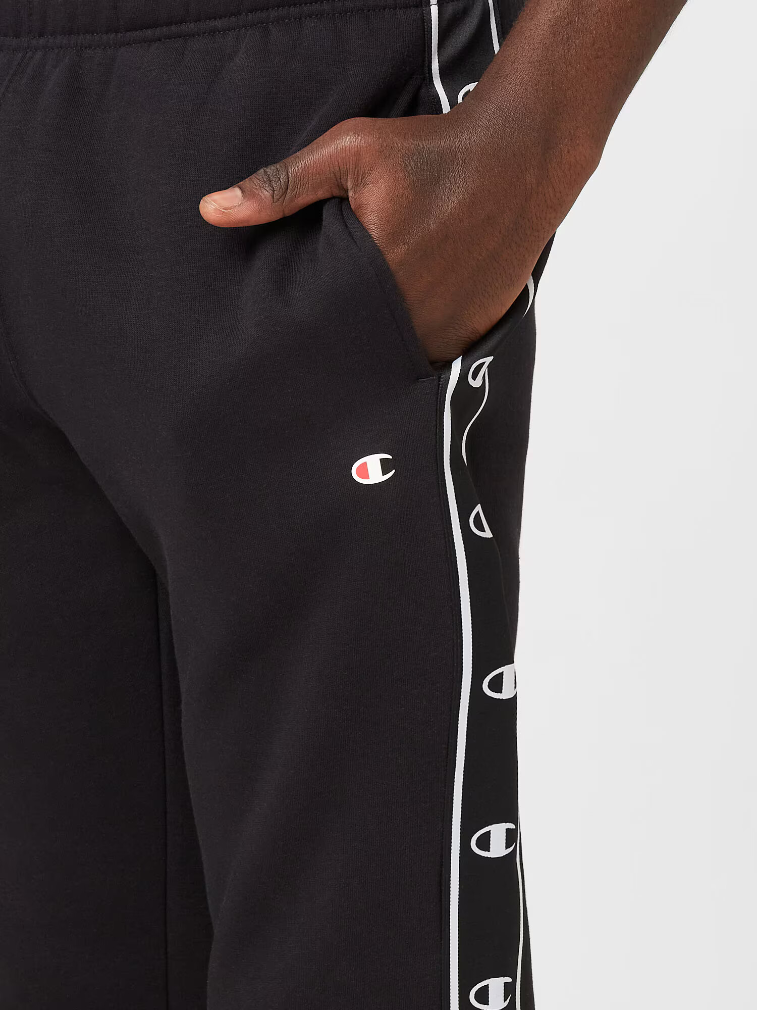 Champion Authentic Athletic Apparel Pantaloni negru / alb - Pled.ro