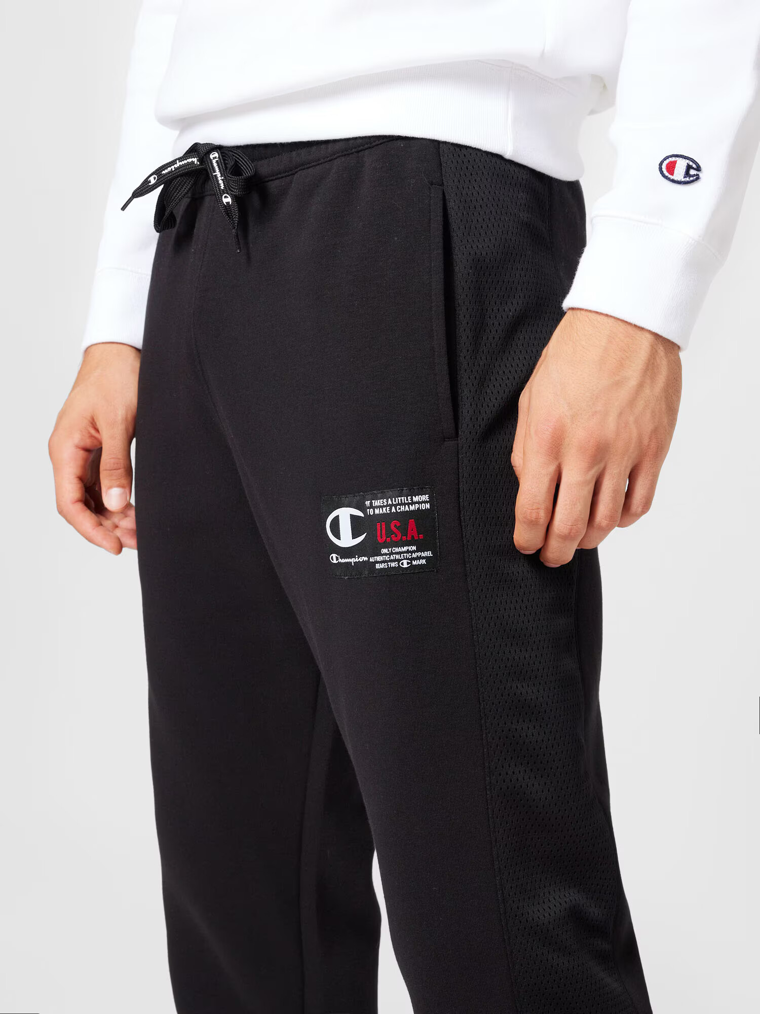 Champion Authentic Athletic Apparel Pantaloni roșu / negru / alb - Pled.ro