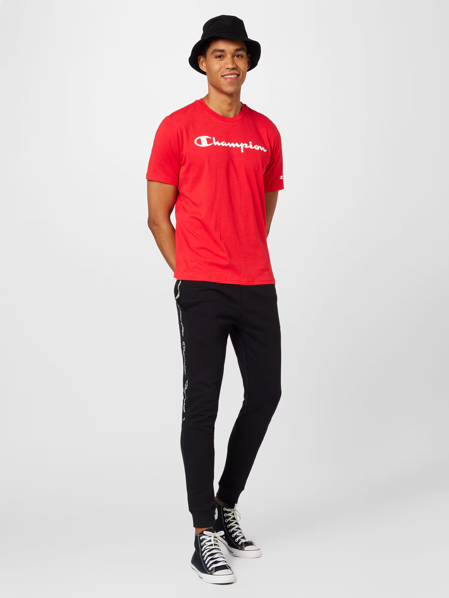 Champion Authentic Athletic Apparel Pantaloni roșu / negru / alb - Pled.ro