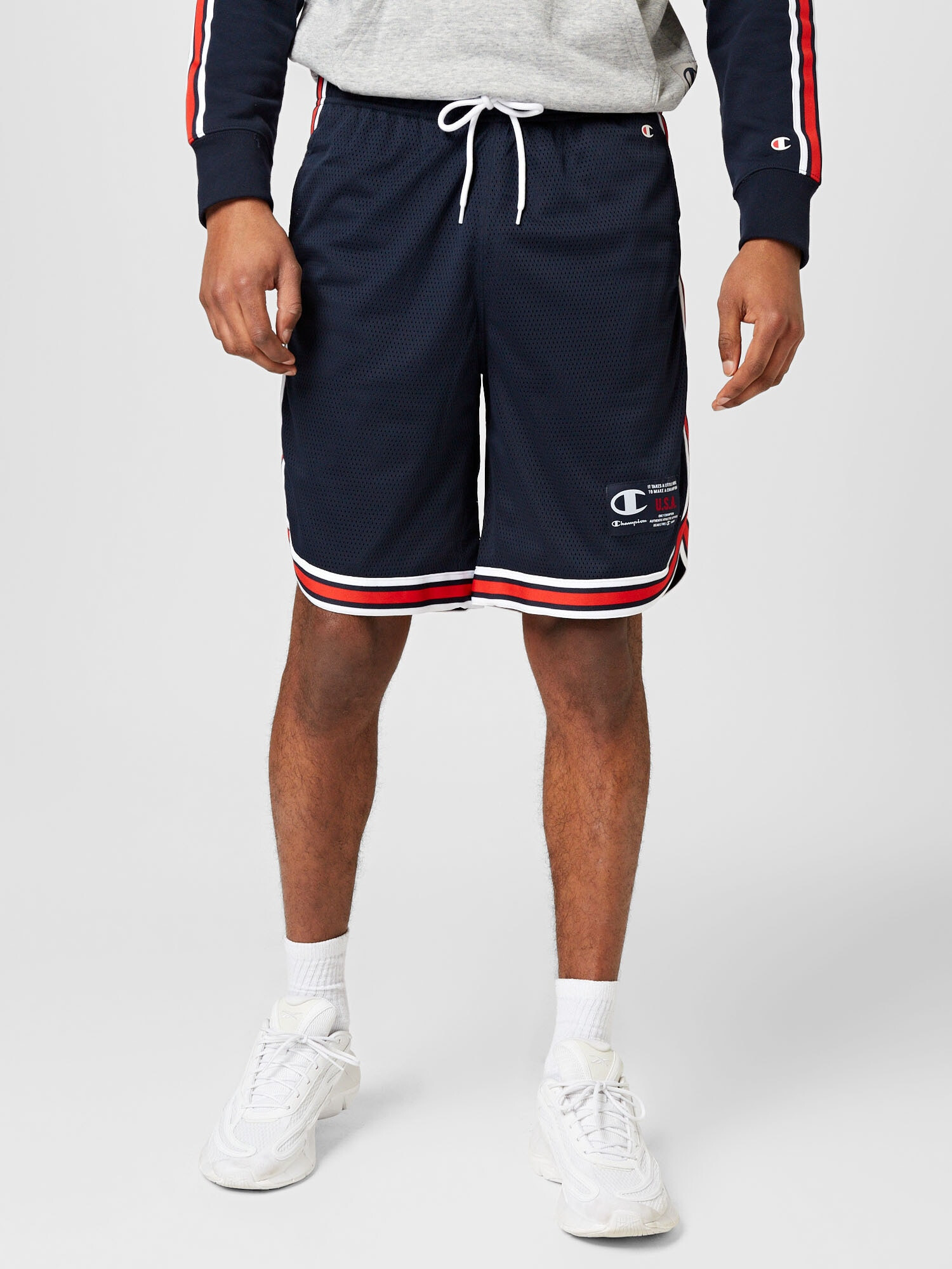 Champion Authentic Athletic Apparel Pantaloni sport bleumarin / roșu / alb - Pled.ro