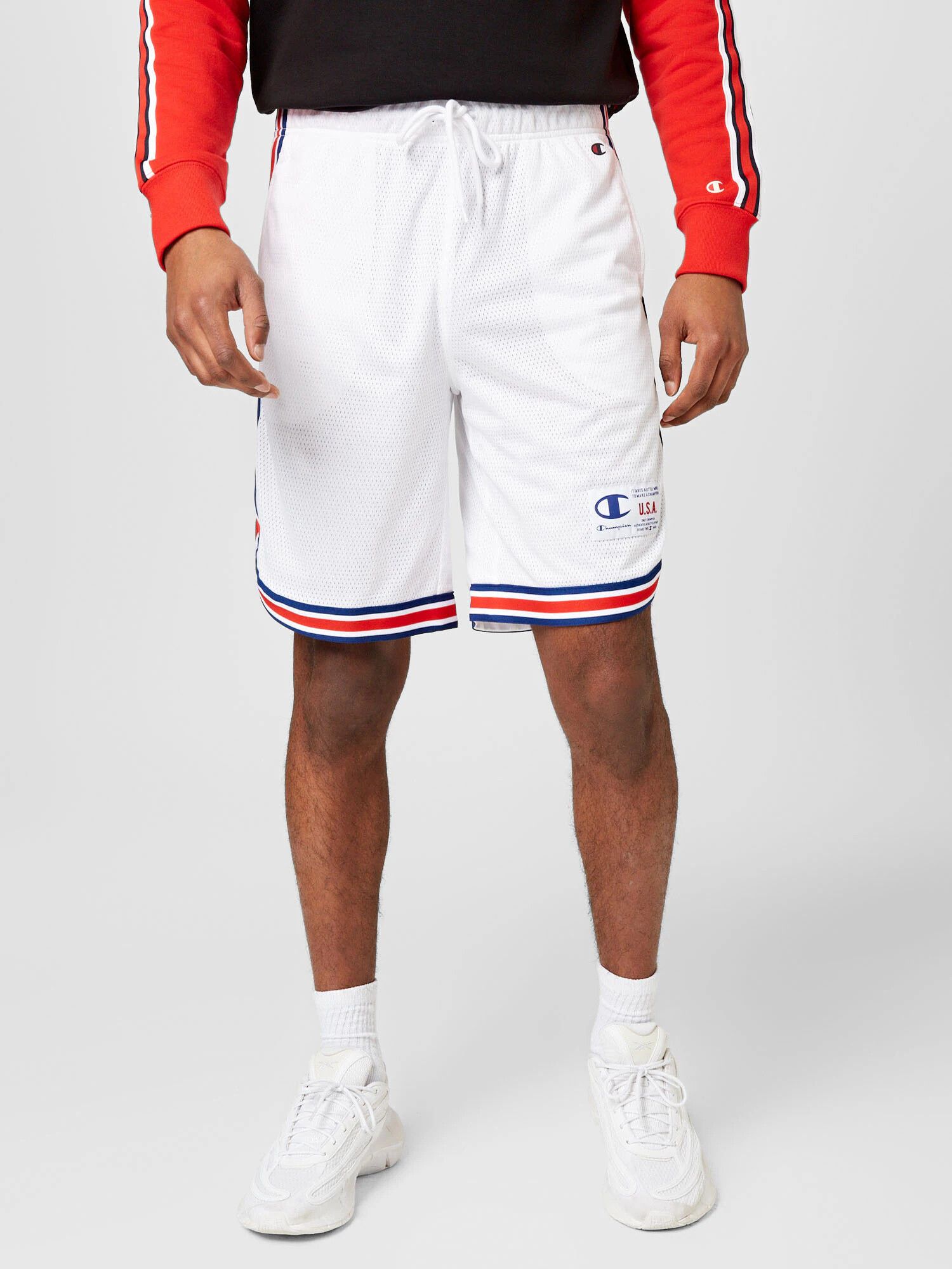 Champion Authentic Athletic Apparel Pantaloni sport bleumarin / roșu / alb murdar - Pled.ro