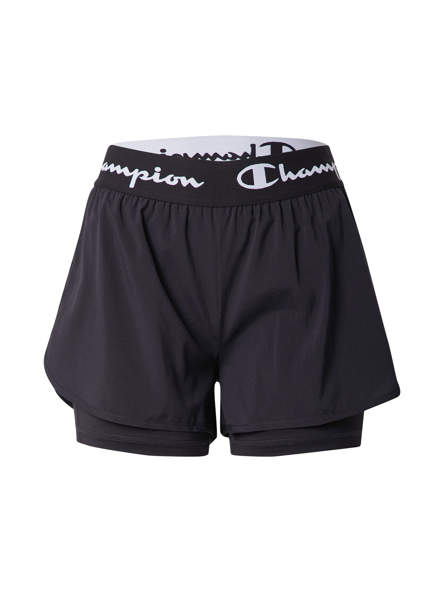 Champion Authentic Athletic Apparel Pantaloni sport negru / alb - Pled.ro