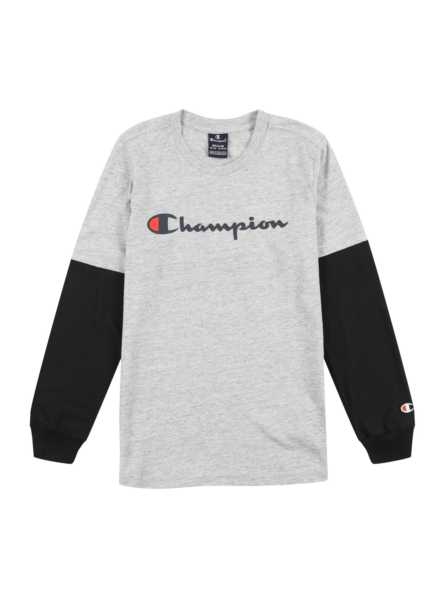 Champion Authentic Athletic Apparel Tricou gri deschis / roșu pastel / negru - Pled.ro