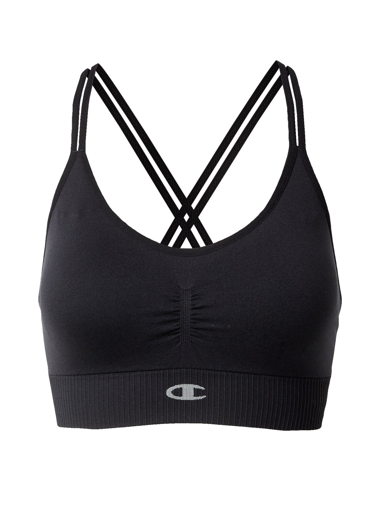 Champion Authentic Athletic Apparel Sutien sport gri / negru - Pled.ro