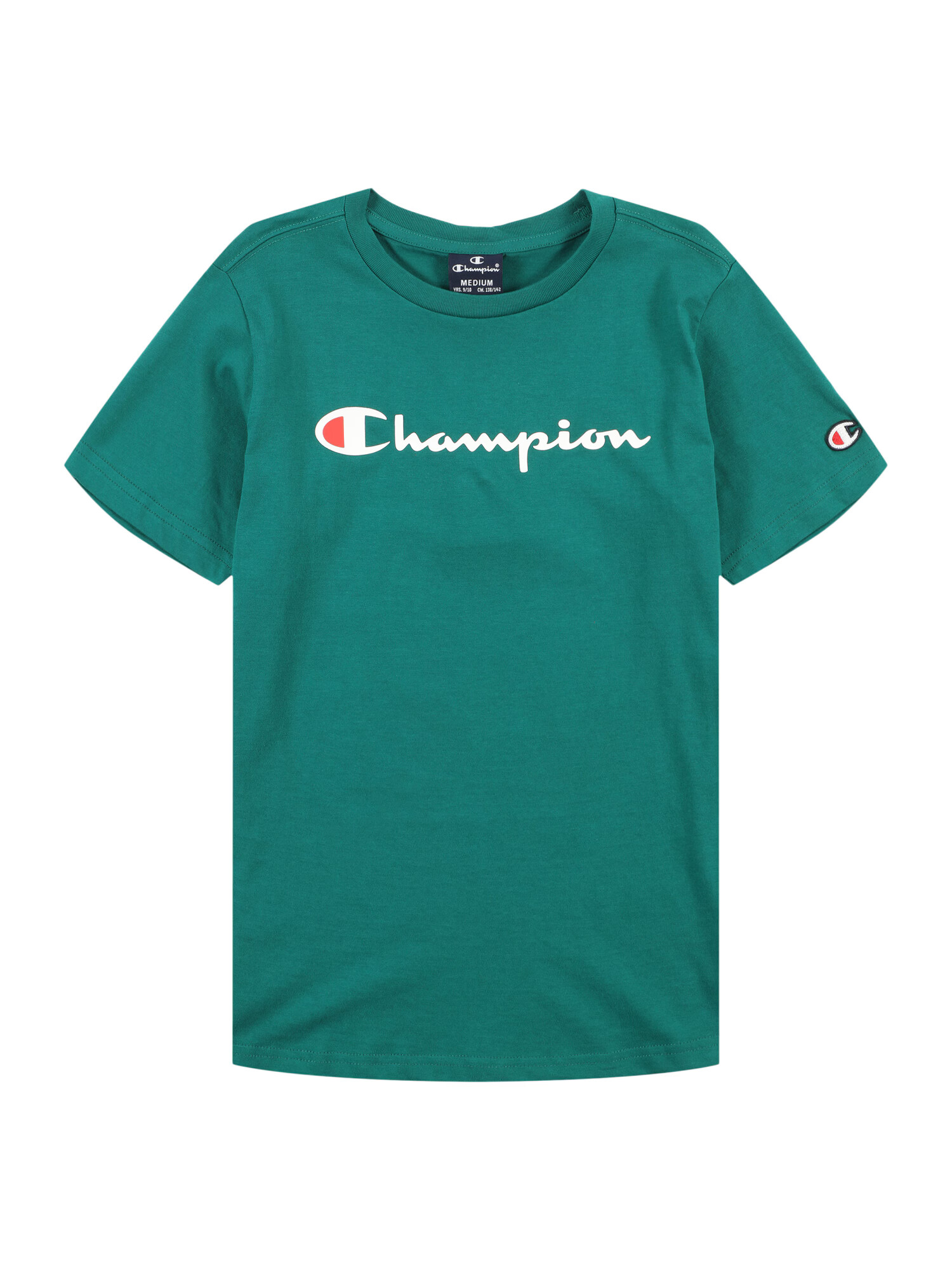 Champion Authentic Athletic Apparel Tricou 'Classic' verde smarald / roșu / alb - Pled.ro