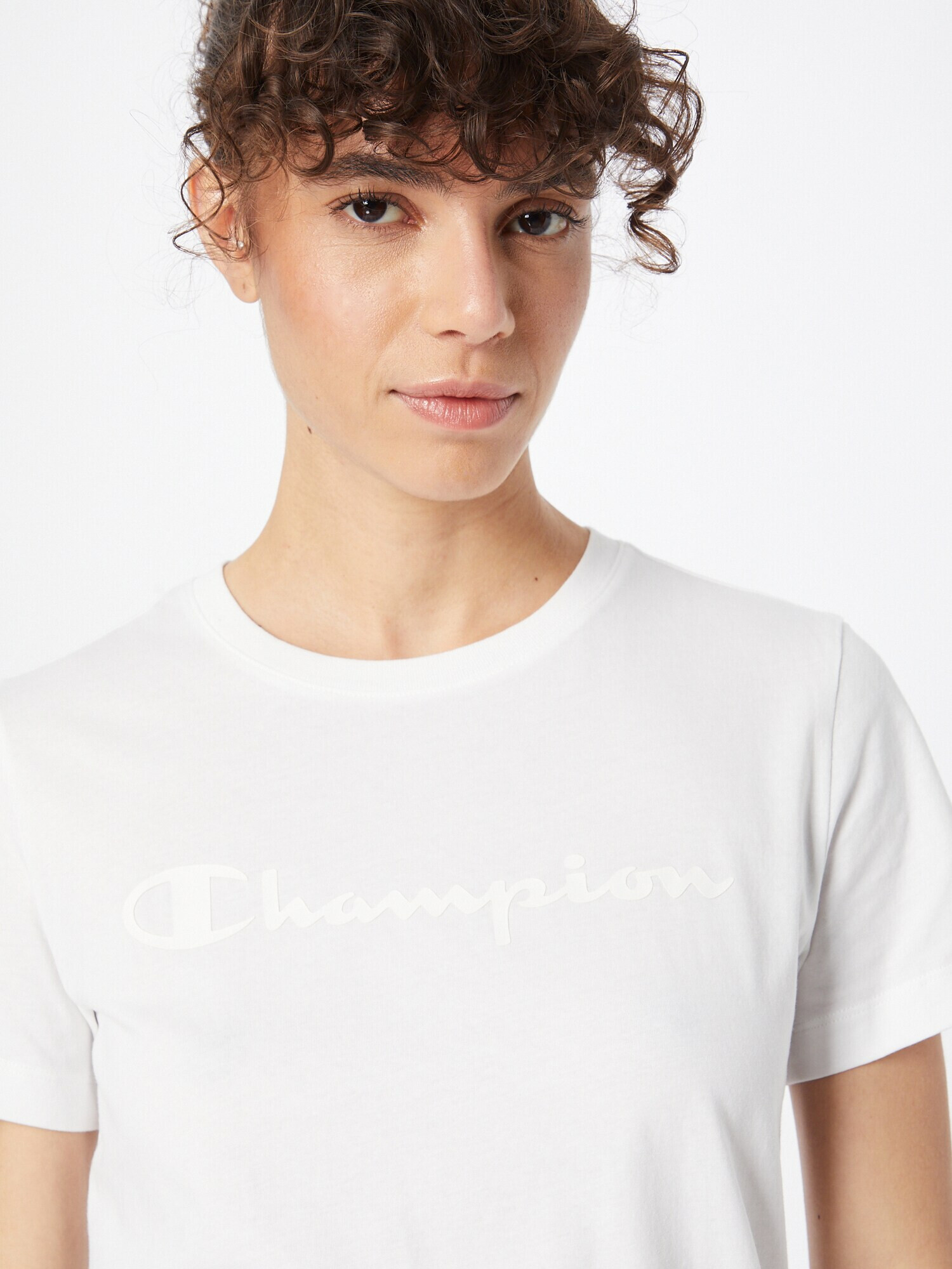 Champion Authentic Athletic Apparel Tricou alb / alb natural - Pled.ro