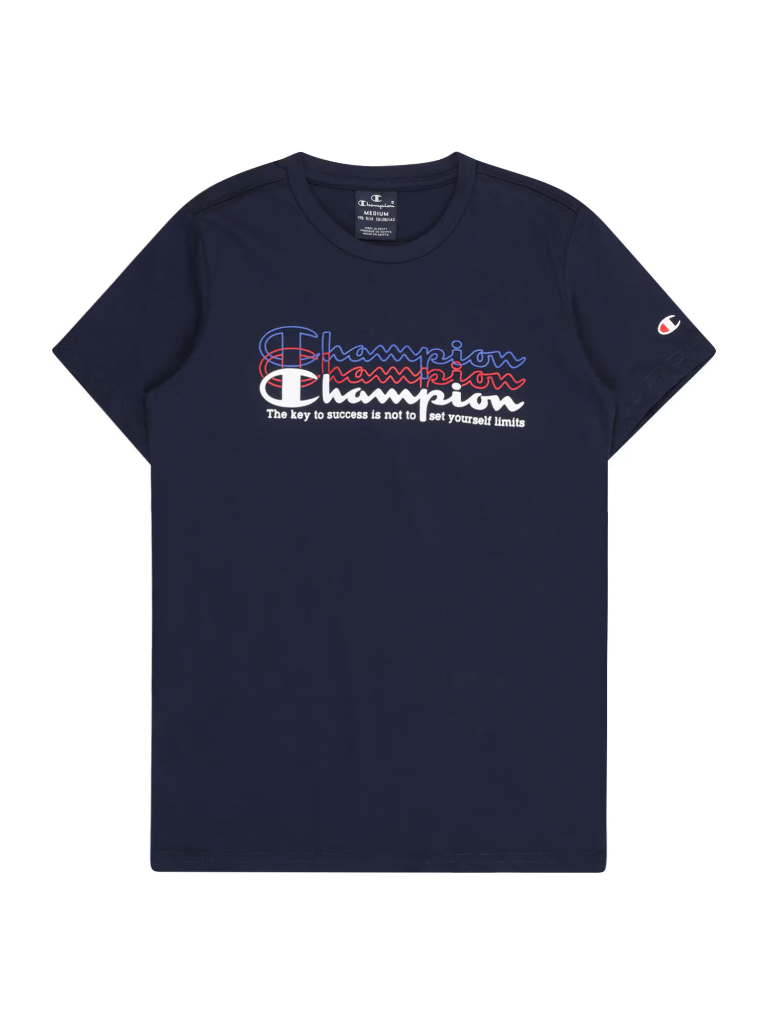 Champion Authentic Athletic Apparel Tricou albastru / bleumarin / roșu vin / alb - Pled.ro